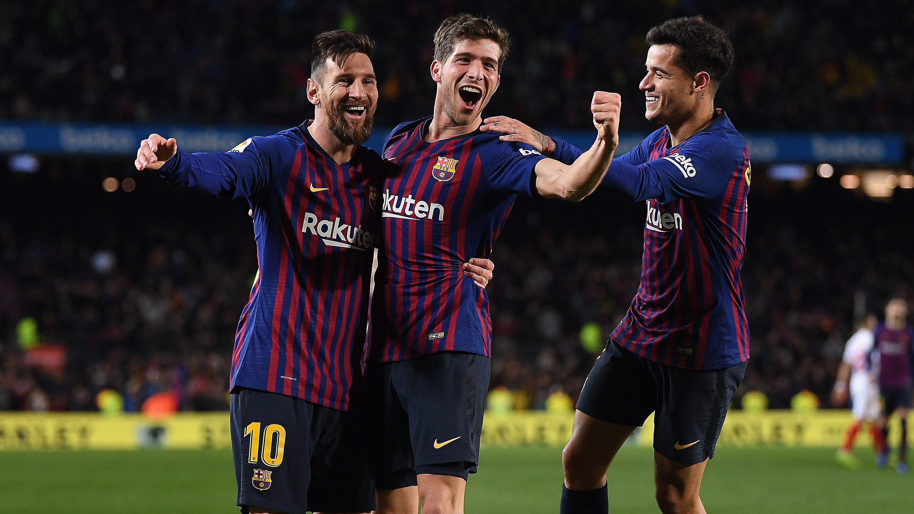 Sergi Roberto Lionel Messi Philippe Coutinho Barcelona Sevilla Copa del Rey 30012019