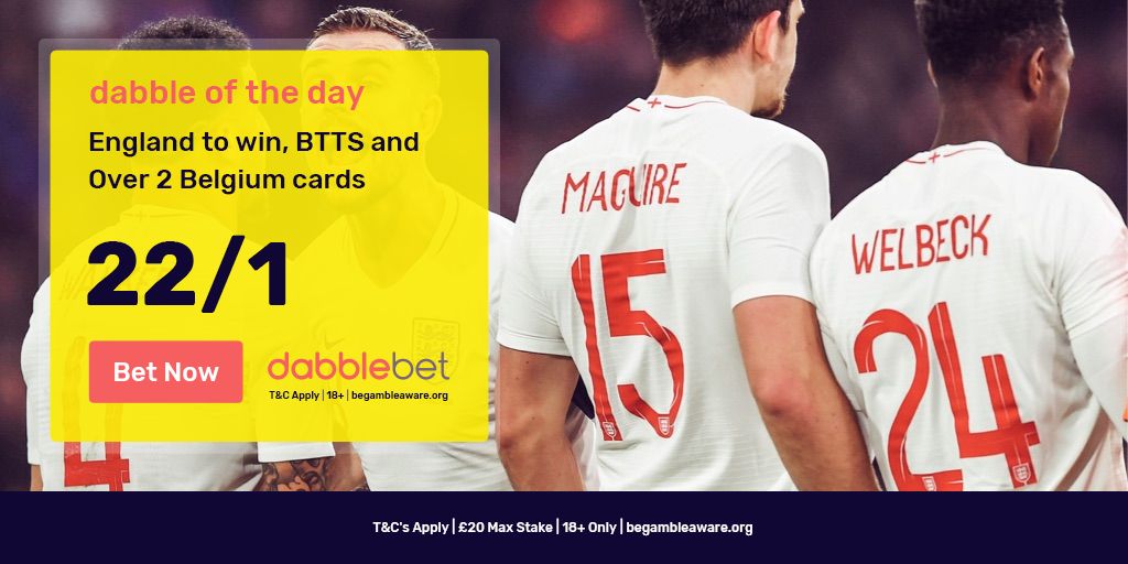 dabble of the day England v Belgium