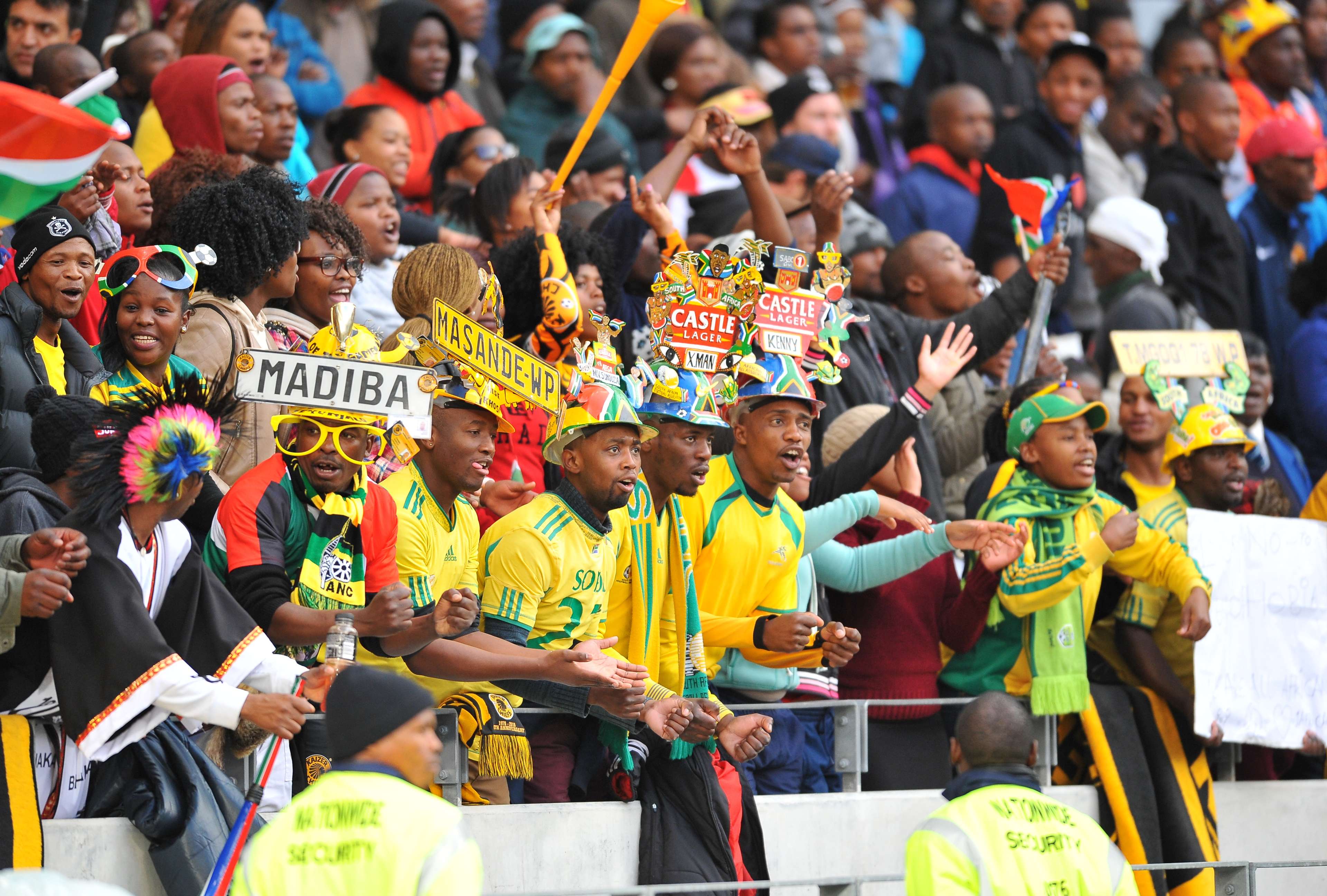 Bafana Bafana fans at the Cape Town Stadium