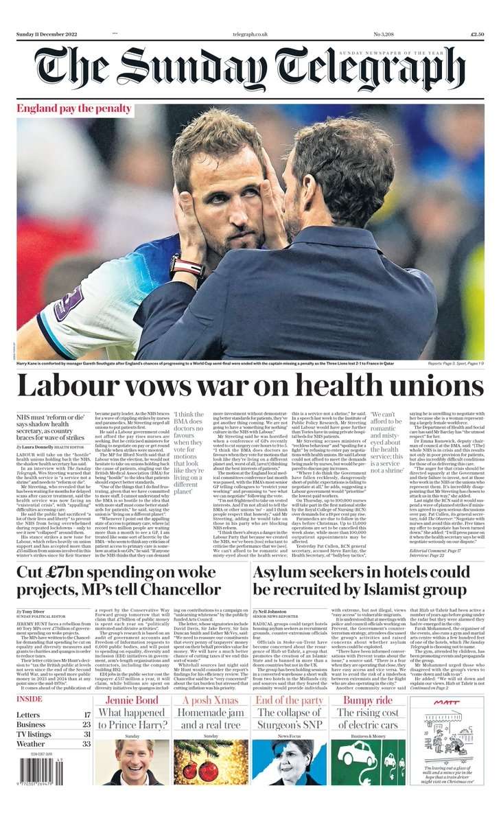 The Sunday Telegraph Angleterre-France