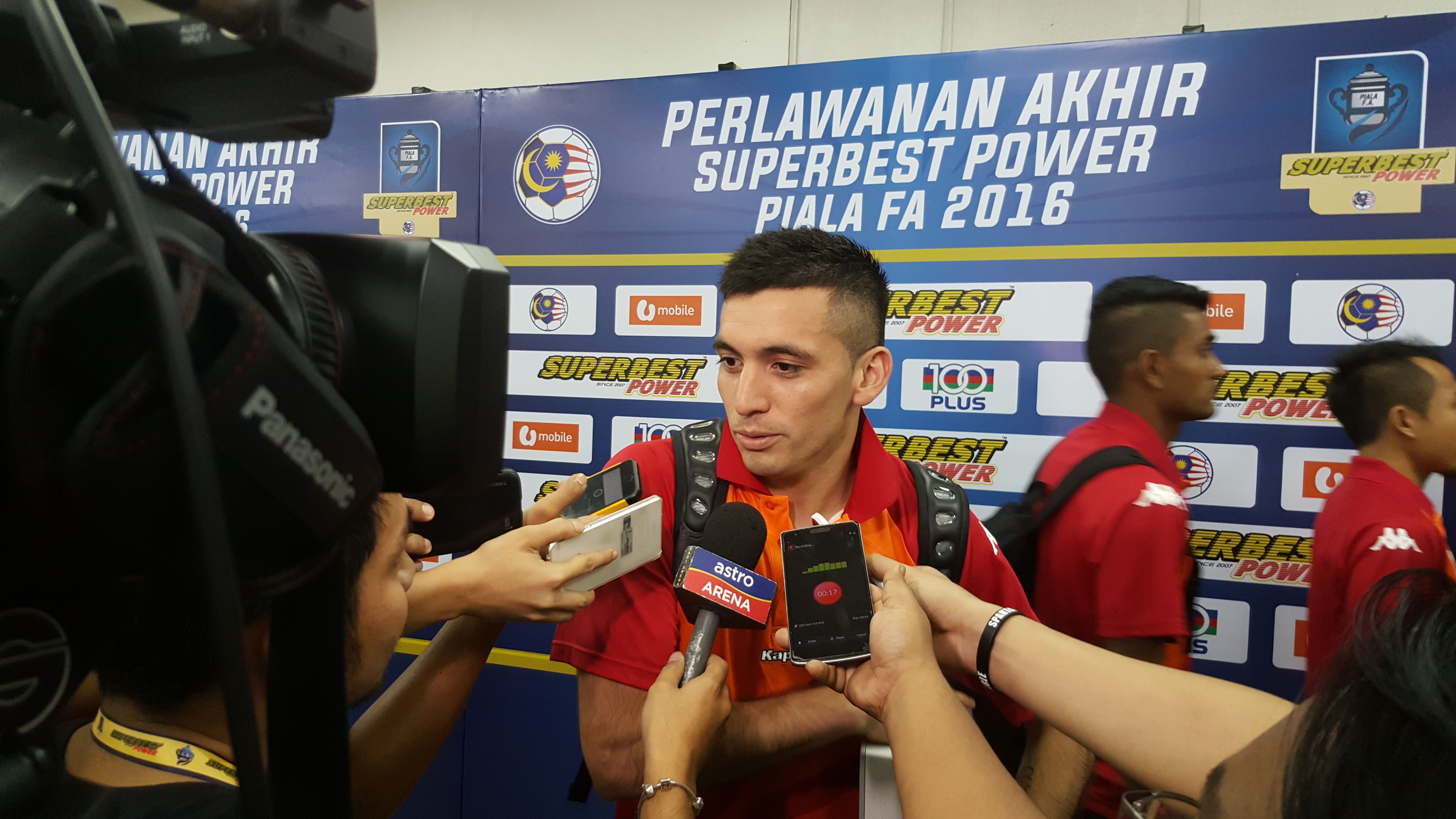 PKNS' Gabriel Guerra after their FA Cup final match