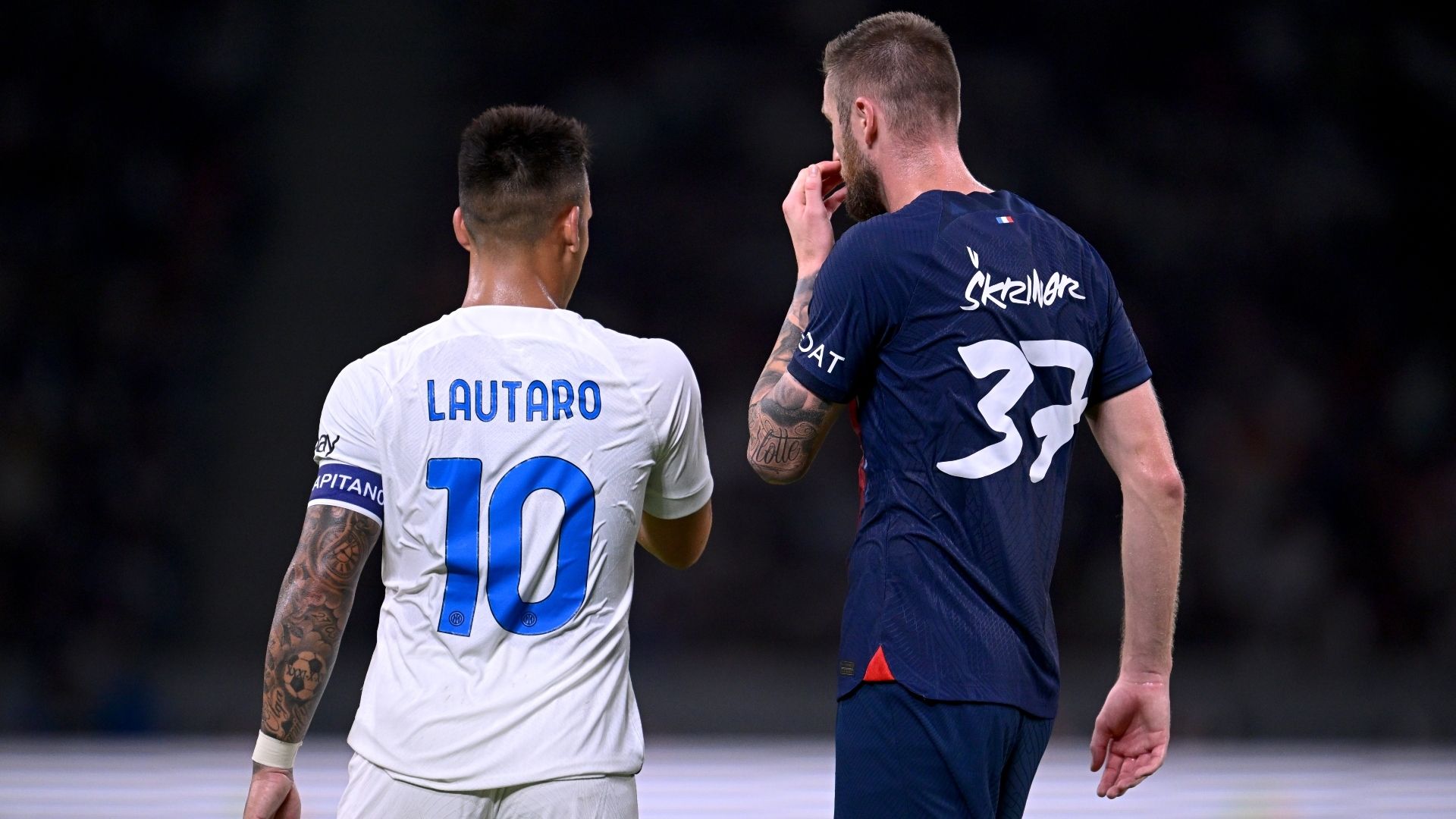 Milan Skriniar Lautaro Martinez PSG Inter