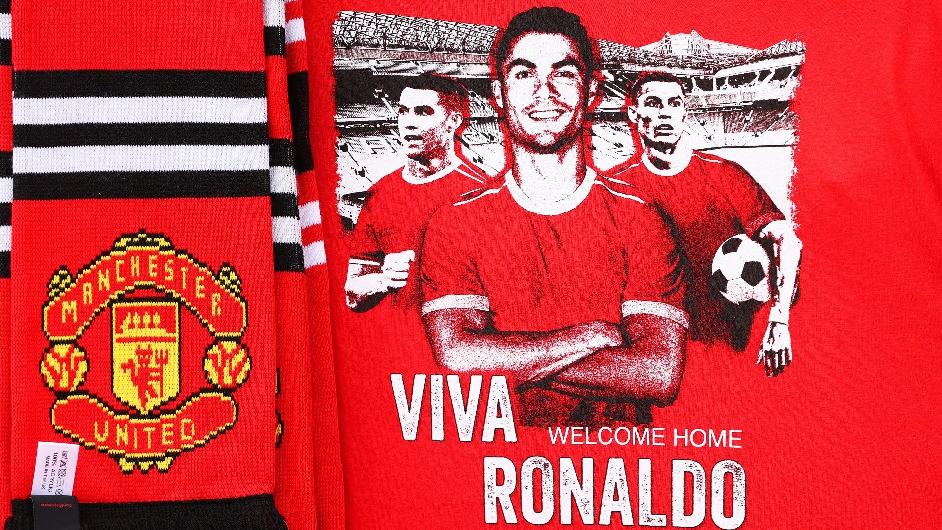 Cristiano Ronaldo Manchester United scarf