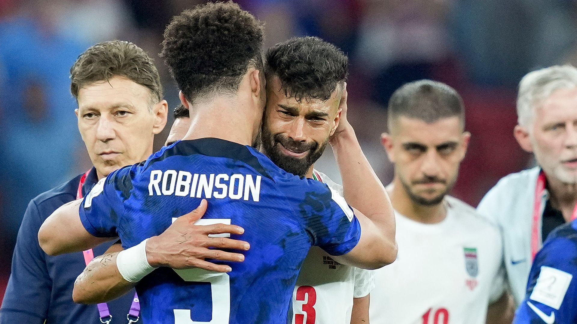 Antonee Robinson Ramin Rezaeian USMNT Iran World Cup 2022