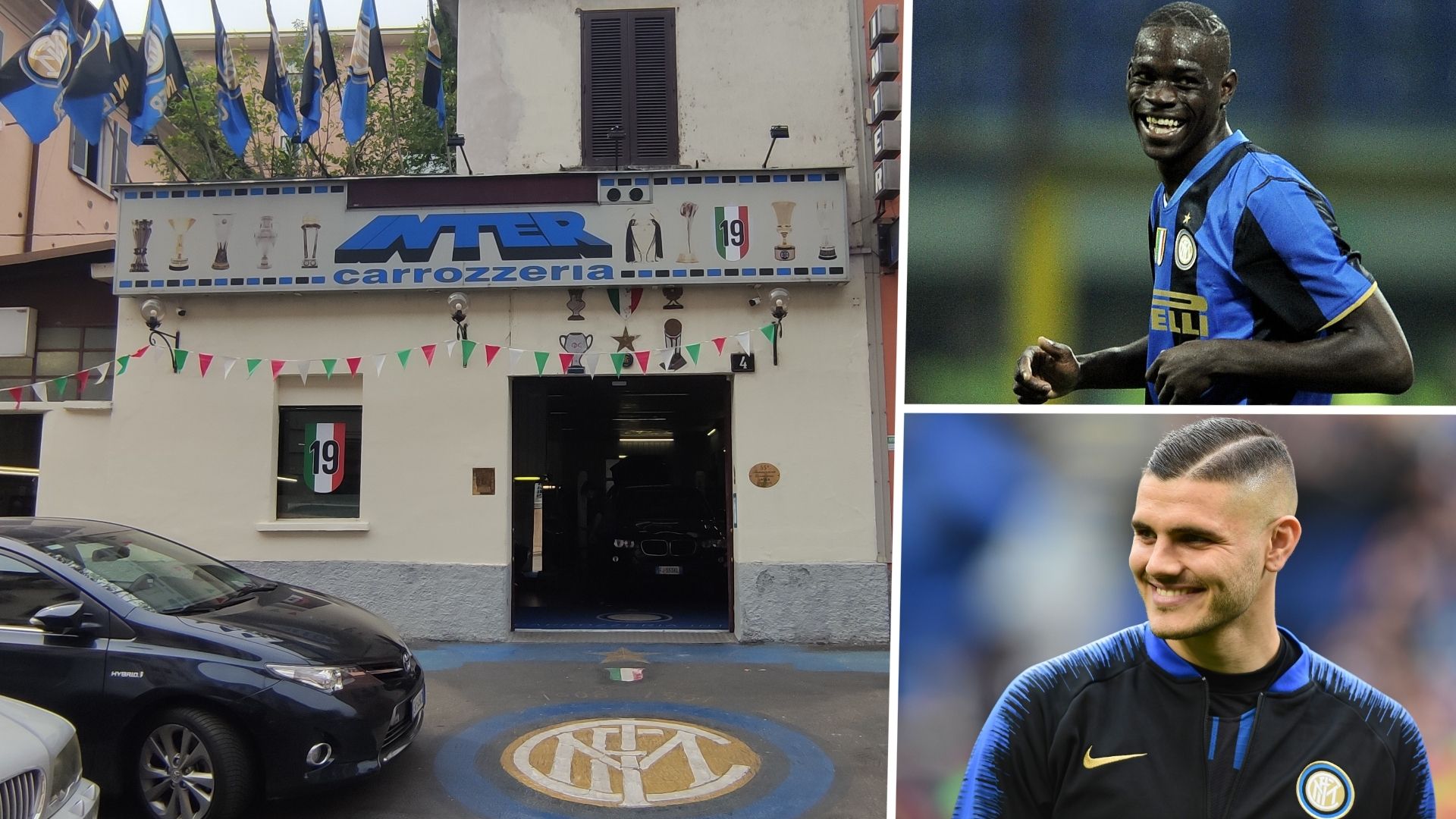 Milán Inter Milan Carrozeria Inter Mario Balotelli Mauro Icardi