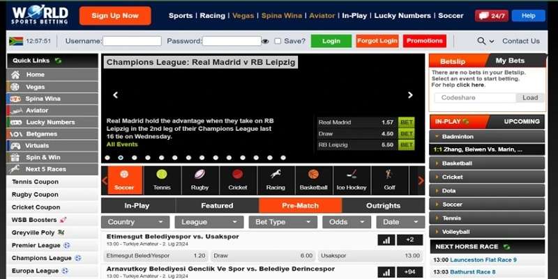 World Sports Betting Website