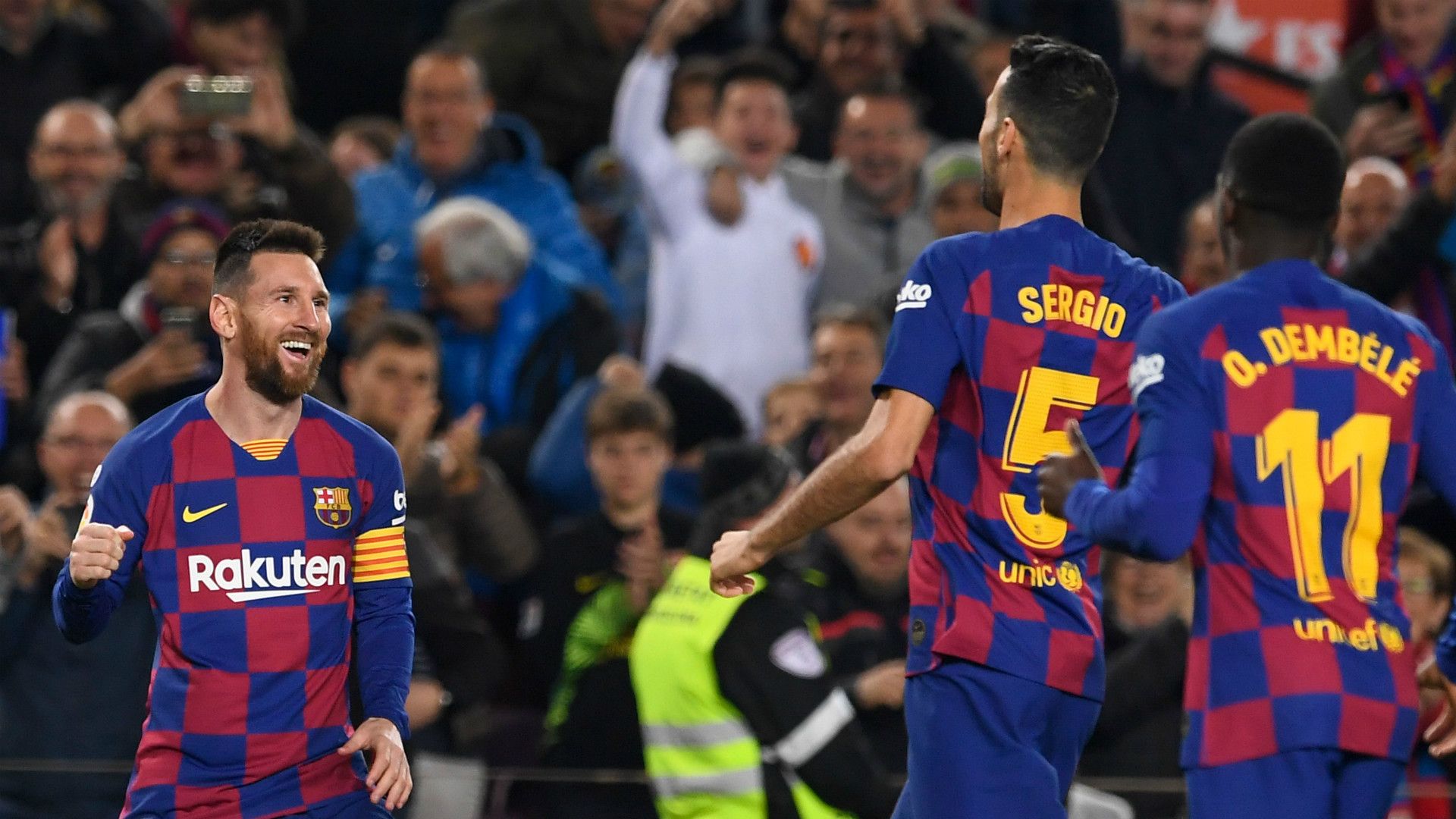 Messi Busquets Dembele Barcelona Celta LaLiga