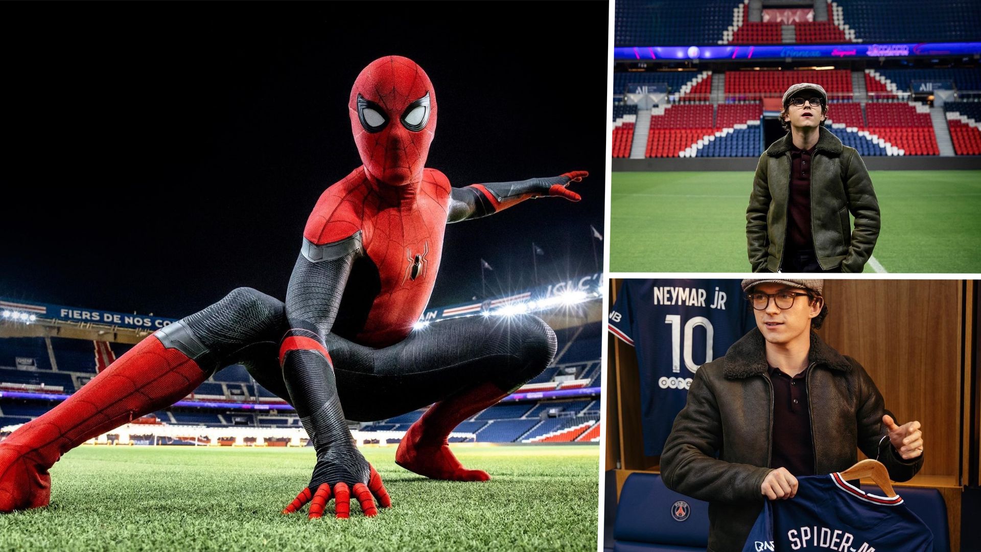 Spiderman Tom Holland Parc des princes PSG