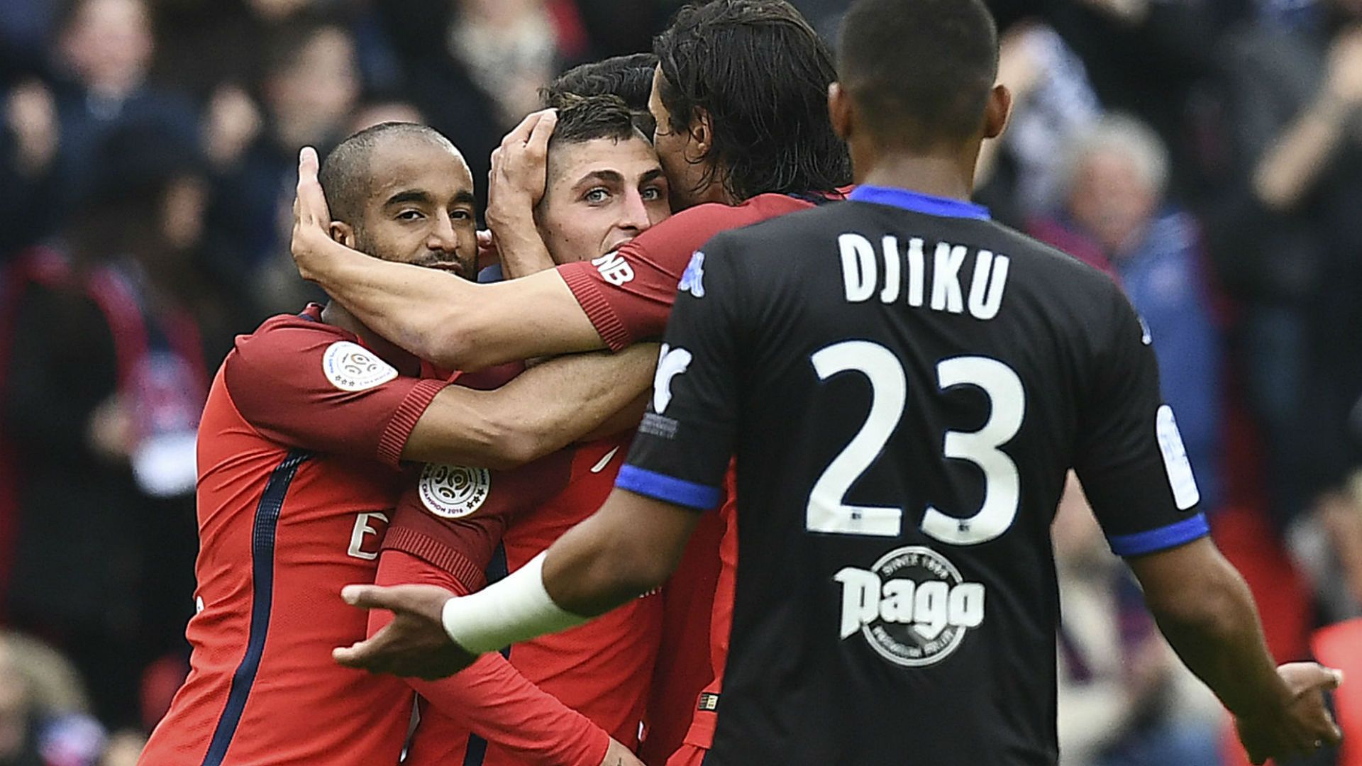 Lucas Moura Marco Verratti PSG Bastia Ligue 1 06052017