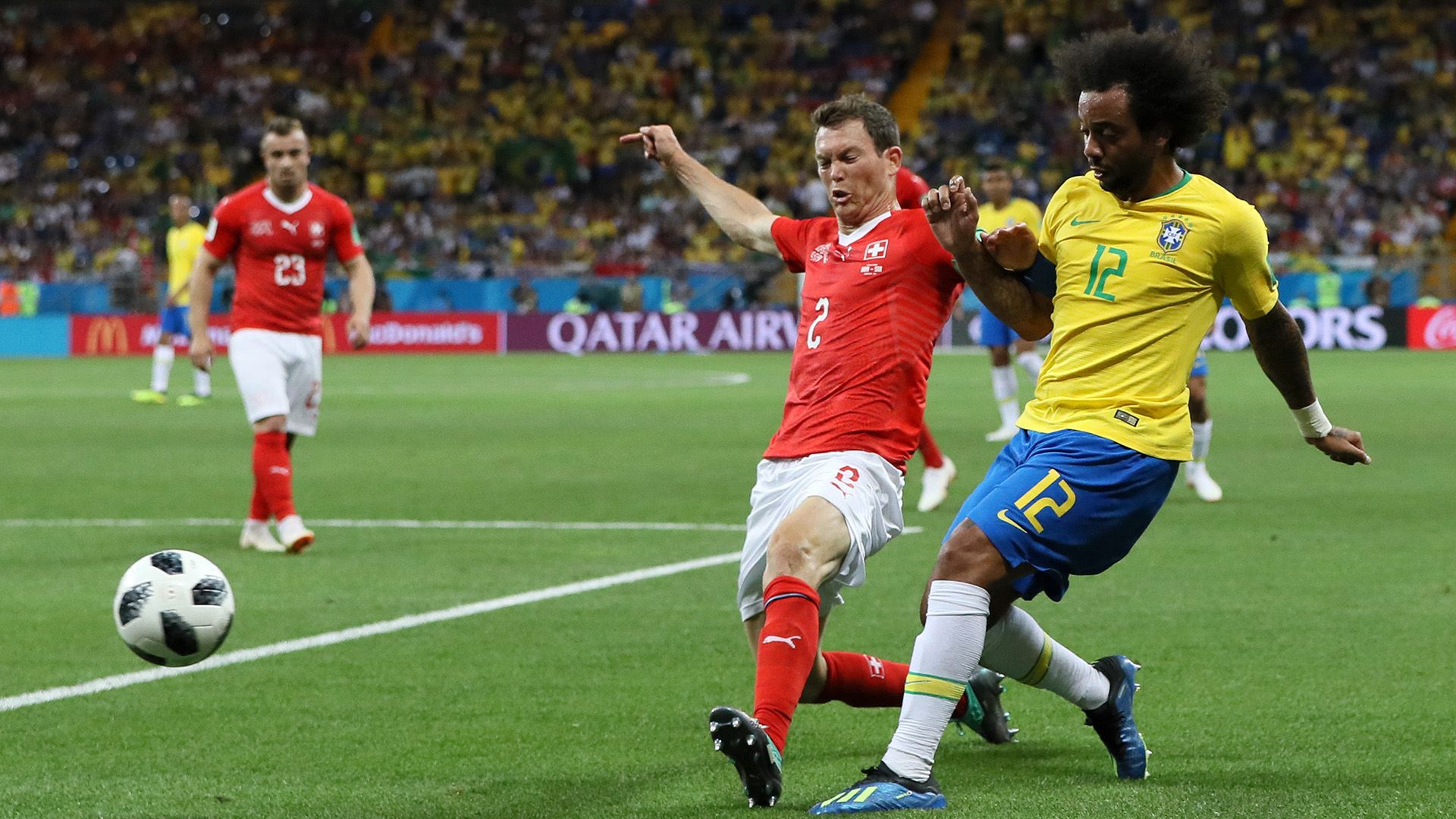 Lichtsteiner Marcelo Brazil Switzerland World Cup 17062018