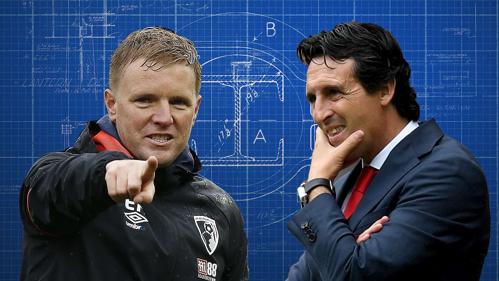 Eddie Howe Unai Emery GFX