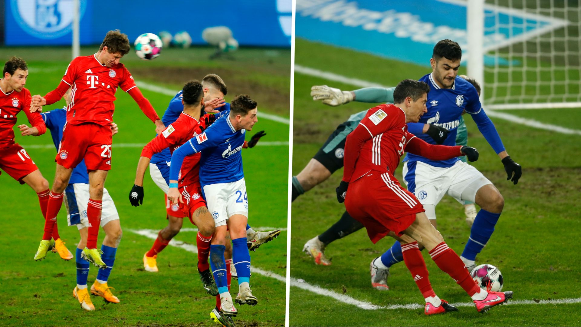 GFX Thomas Muller Robert Lewandowski Schalke Bayern Munchen 2021