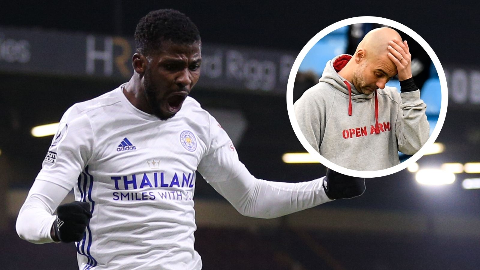 Kelechi Iheanacho Leicester Pep Guardiola Man City GFX