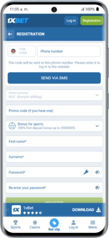 1xBet App Kenya Registration