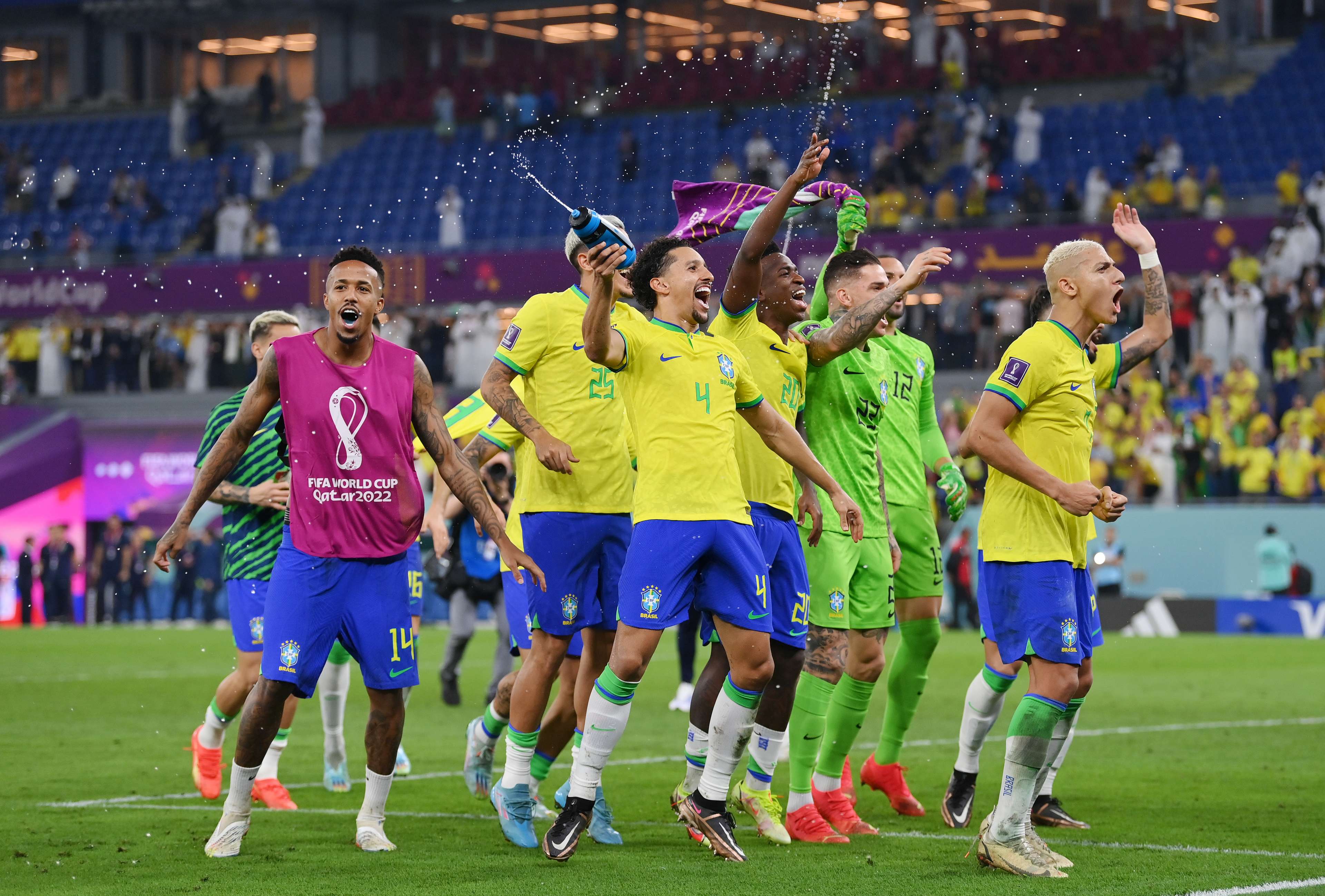 Brazil team celebrations