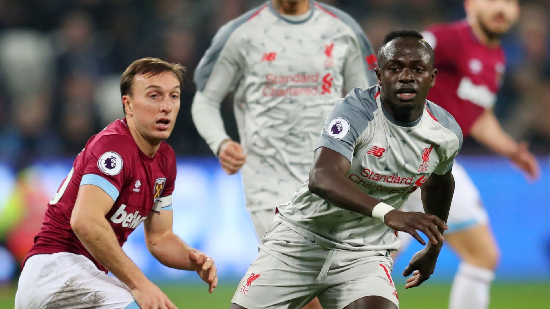 Mark Noble, Sadio Mane, West Ham vs Liverpool