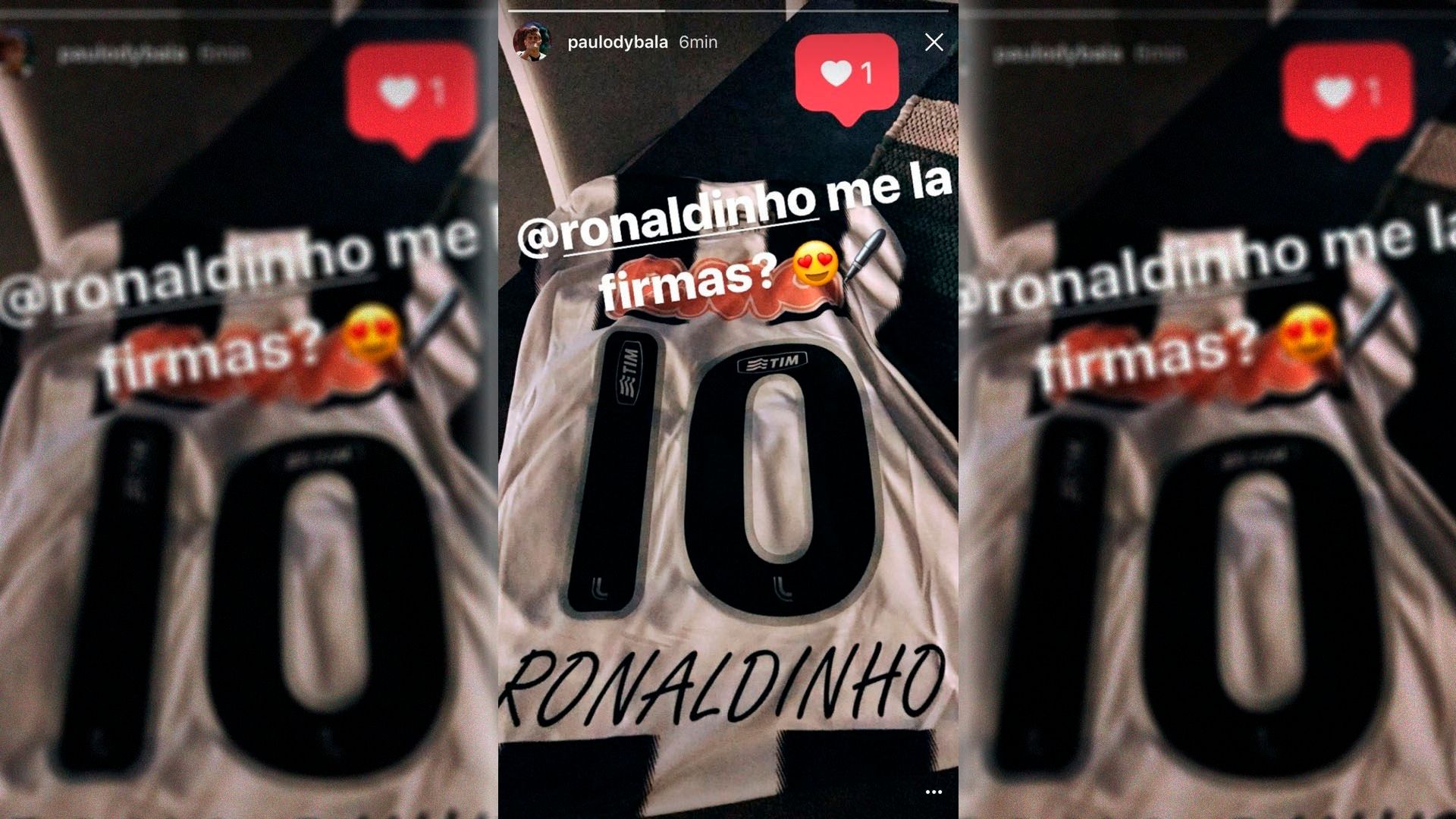 Dybala posta camisa de Ronaldinho Gaúcho 16 08 17
