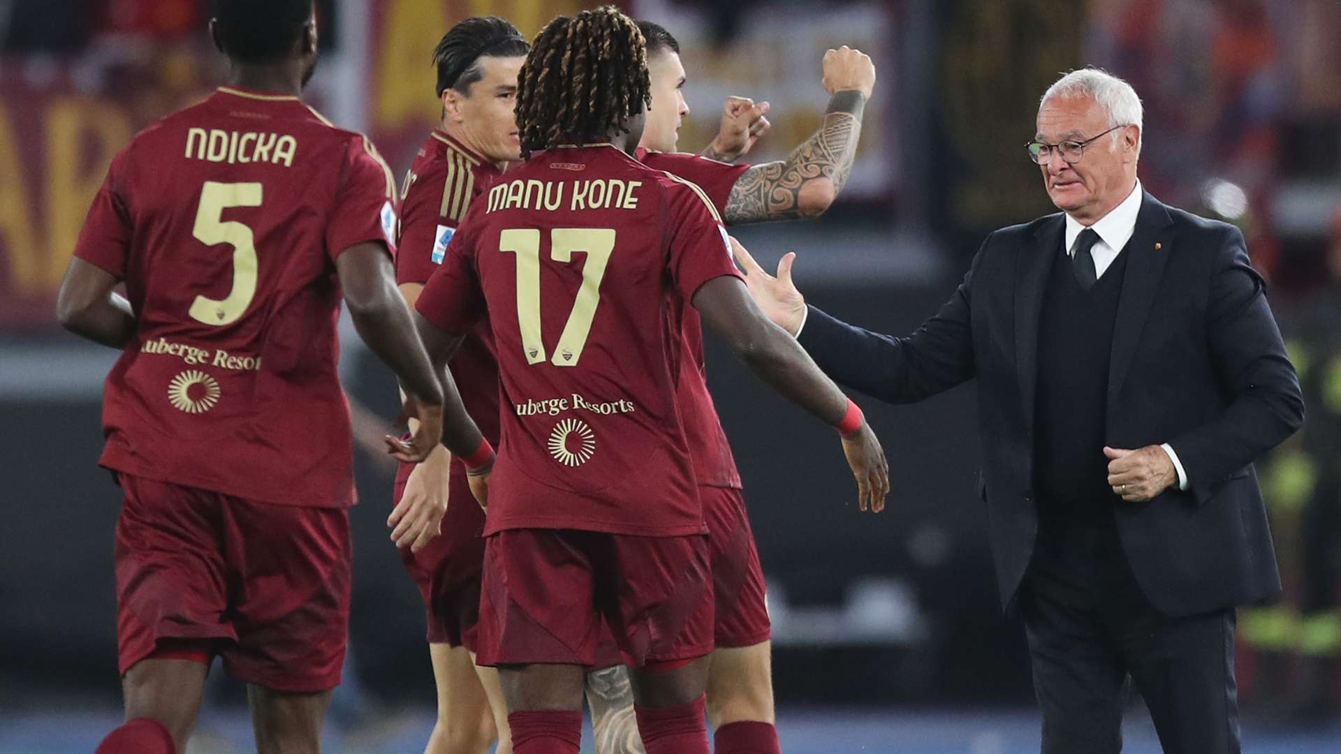 Mancini Ranieri Roma Milan Serie A