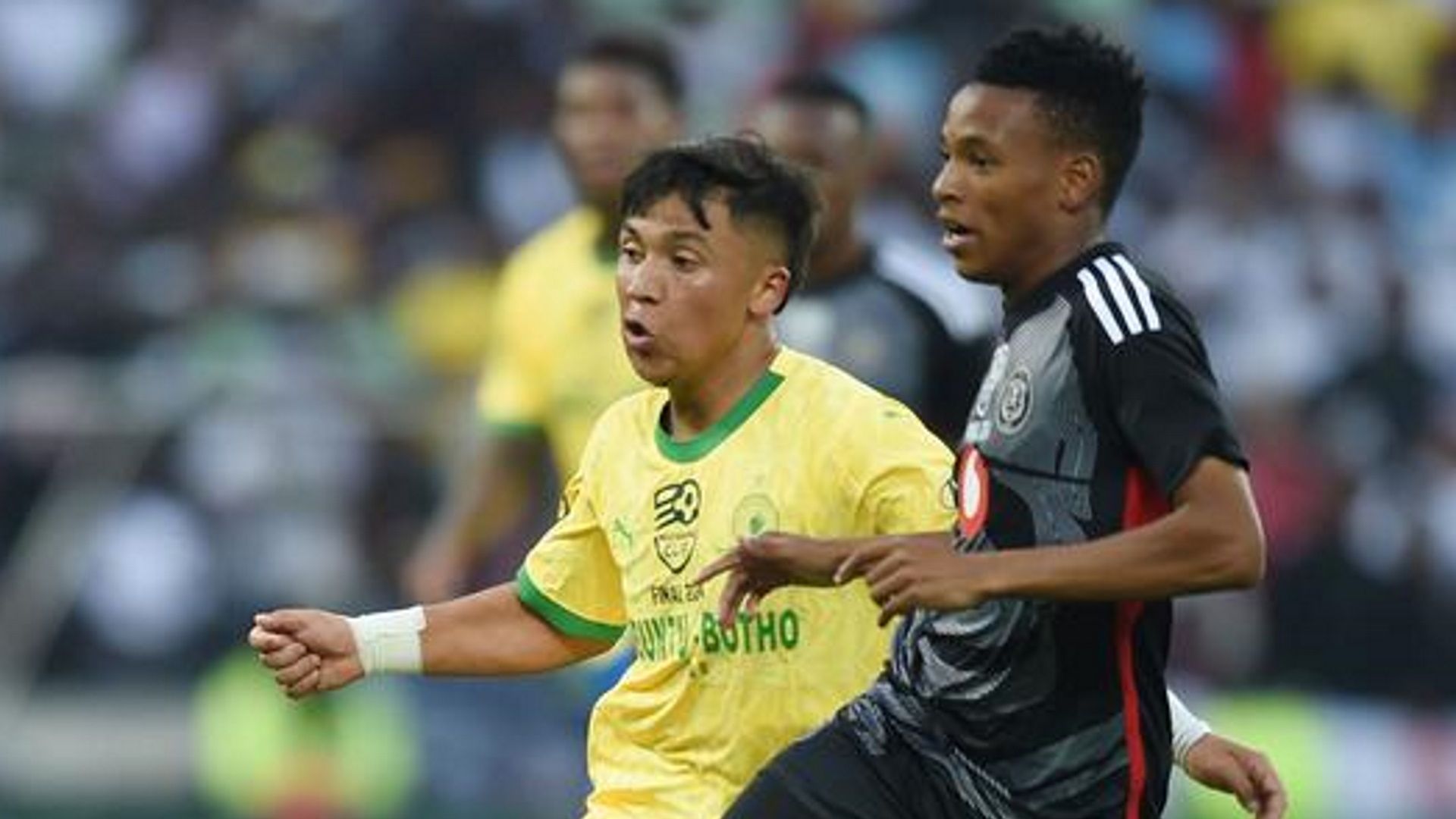 Relebohile Mofokeng and Marcelo Allende, Mamelodi Sundowns vs Orlando Pirates, June 2024