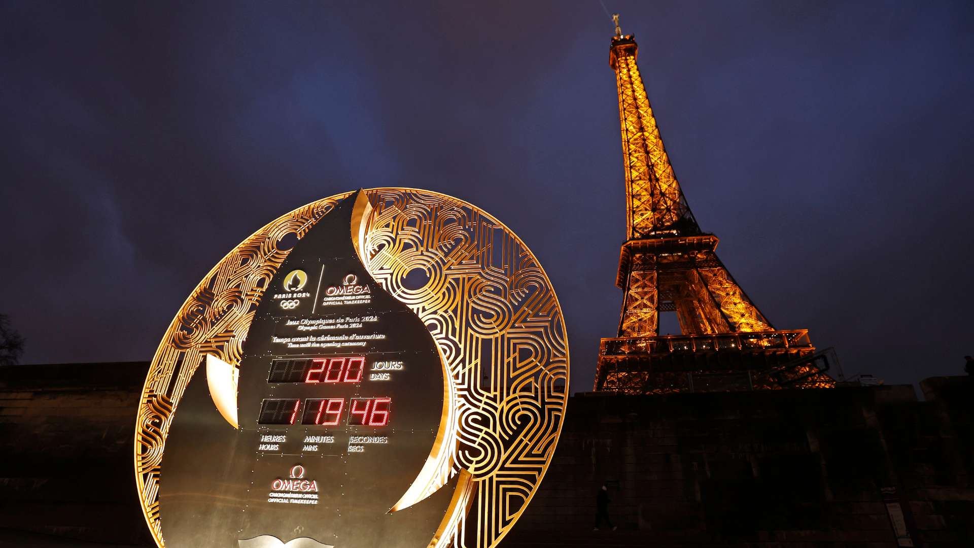 Omega Countdown Clock For The Paris Olympic Games