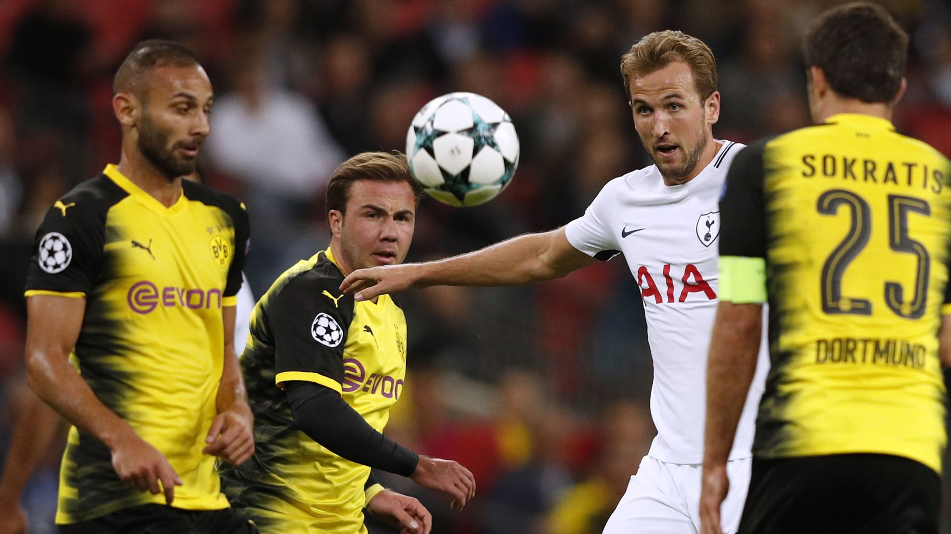 Toprak, Götze, Kane, Sokratis, Tottenham - Dortmund, Champions League, 09132017