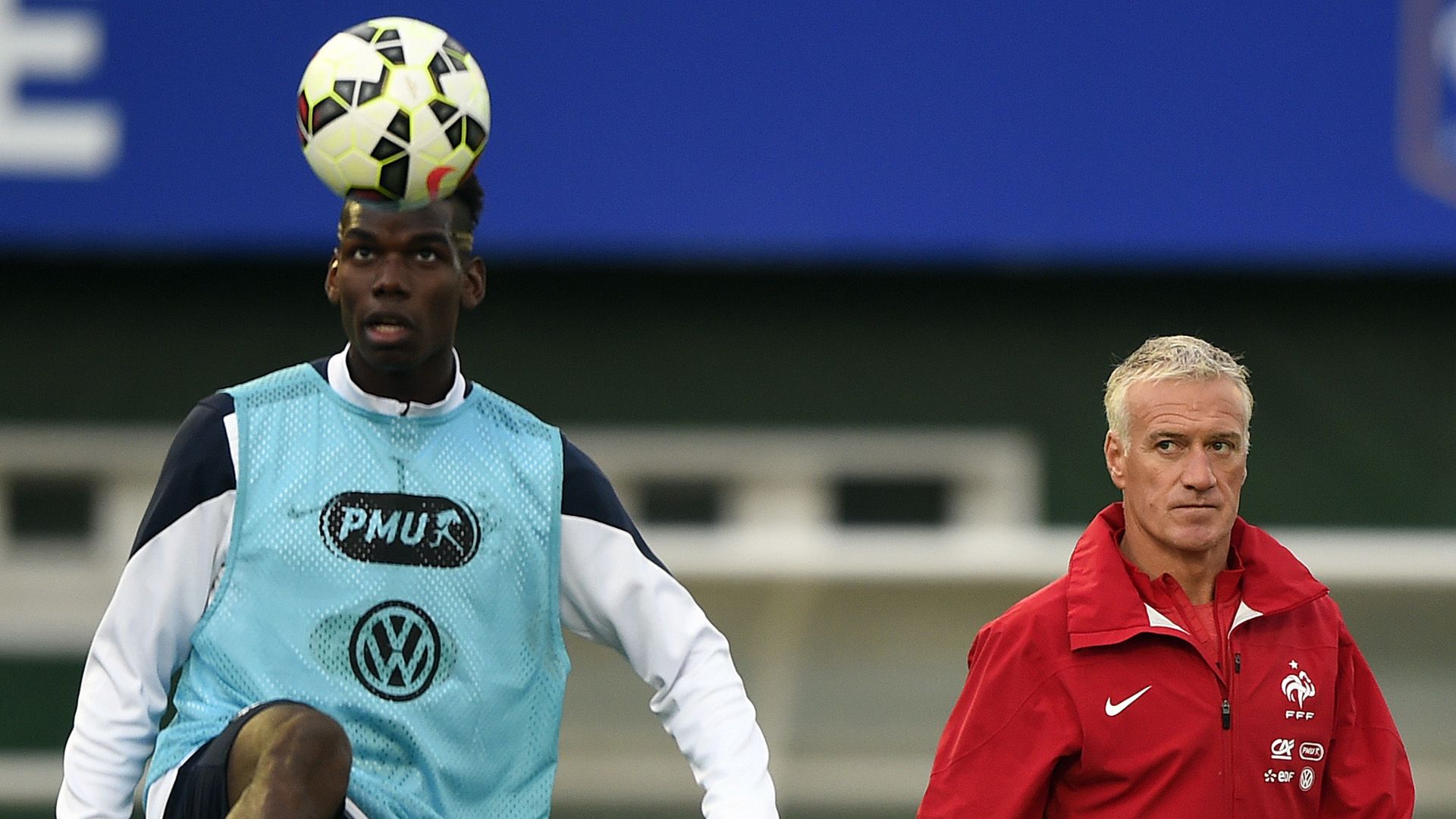 France national team training Pogba Deschamps