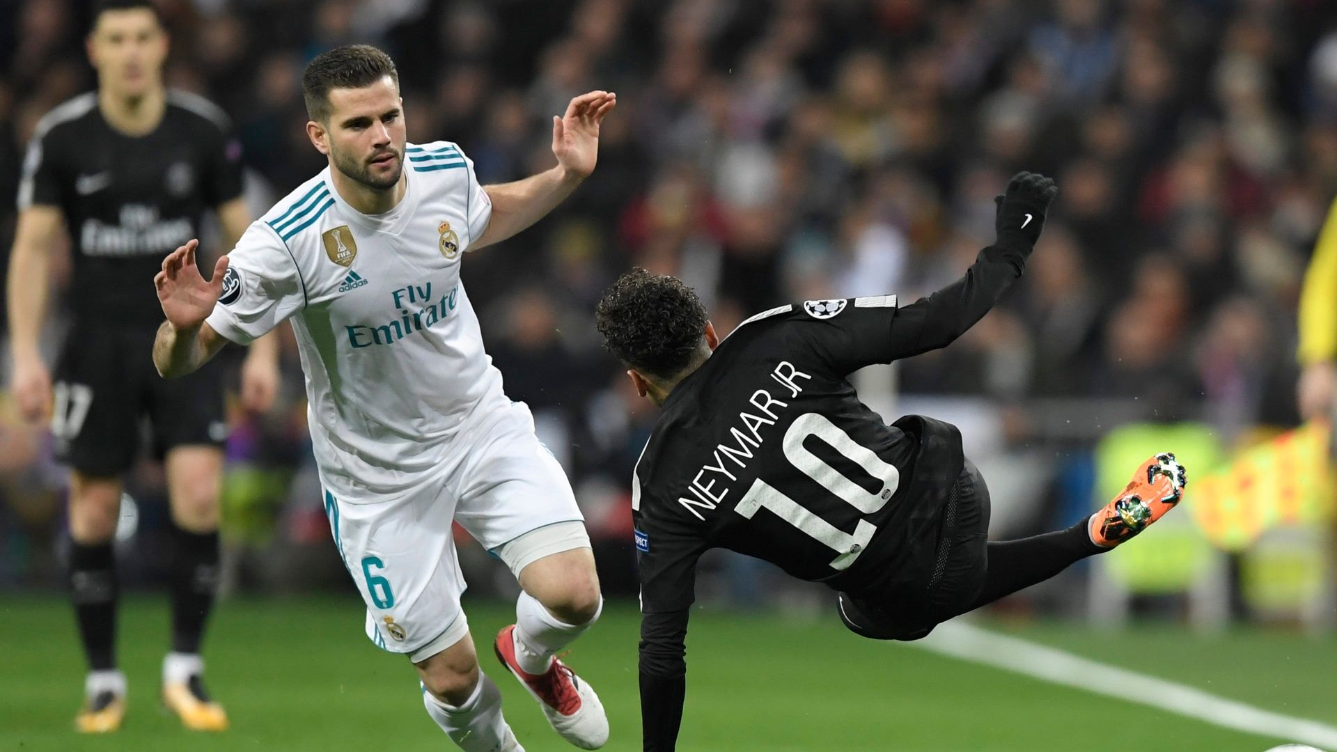 Neymar Nacho Real Madrid PSG Champions League 14022018