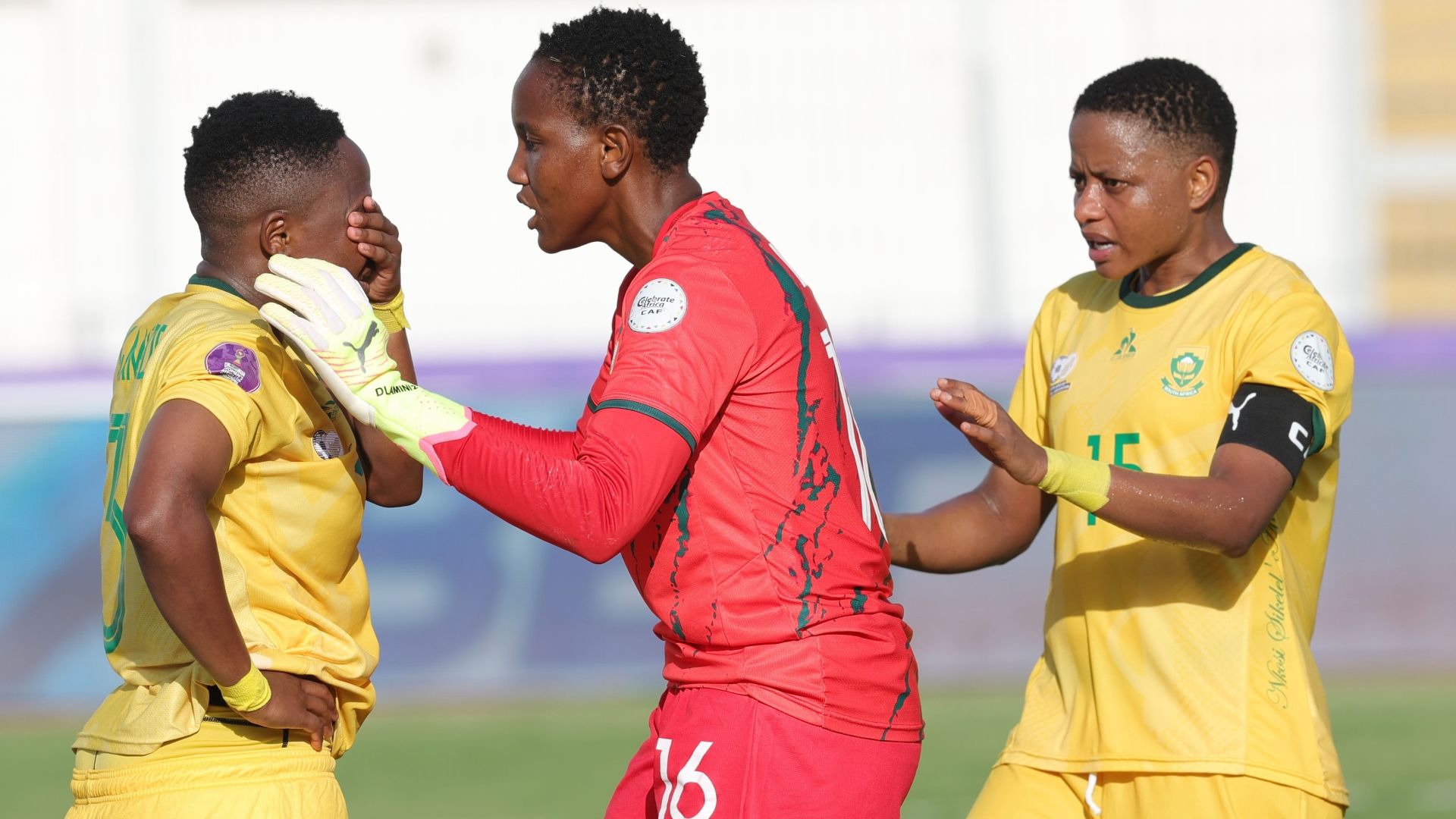 Bongeka Gamede, Andile Dlamini and Refiloe Jane, Banyana Banyana