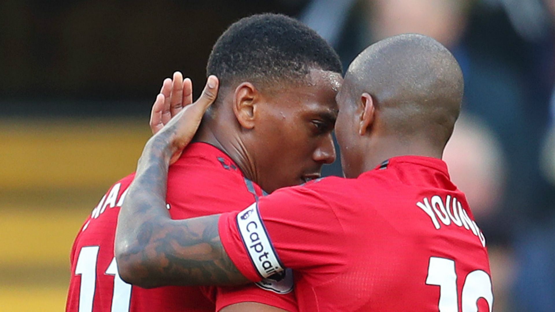 Anthony Martial Ashley Young Man Utd 2018