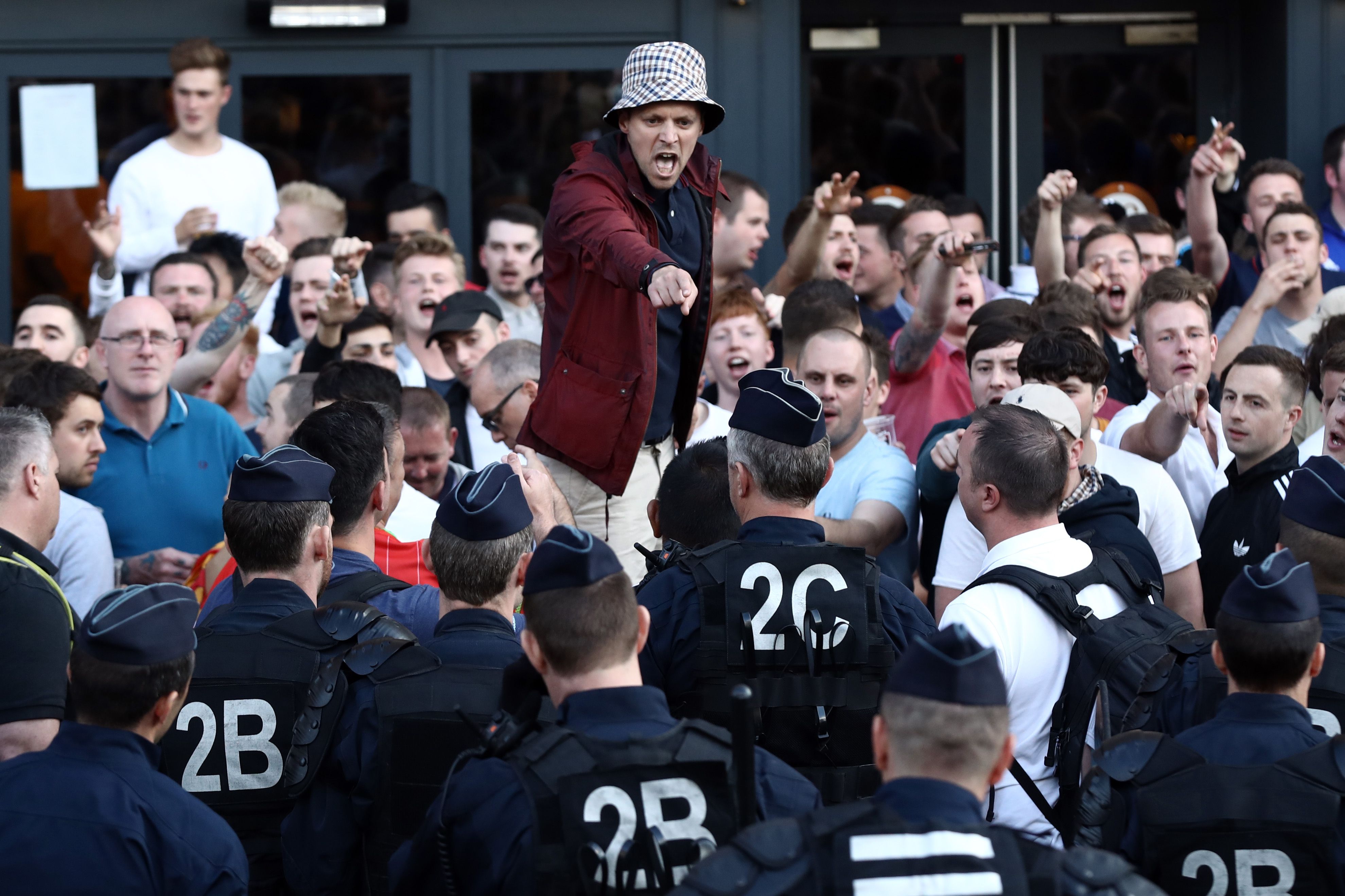 England fans, French police, Lille