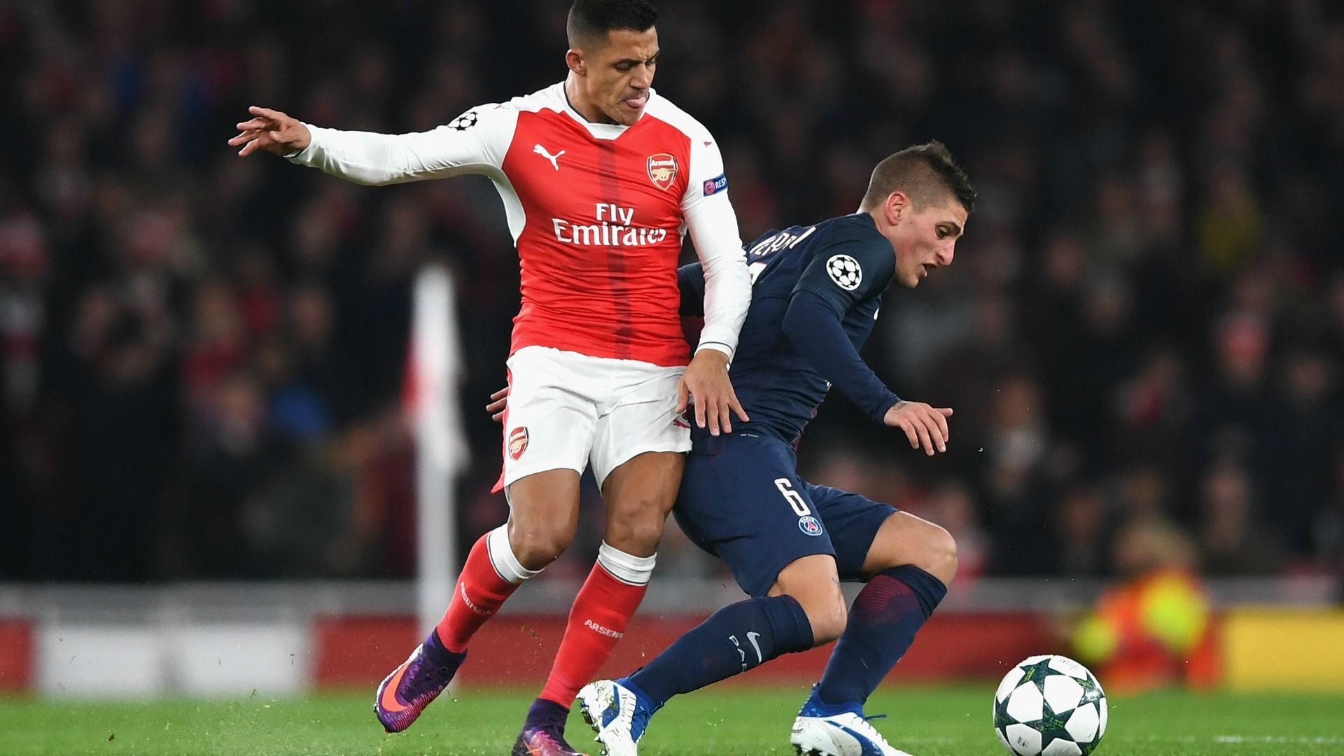Marco Verratti Alexis Sánchez PSG Arsenal Champions 16/17