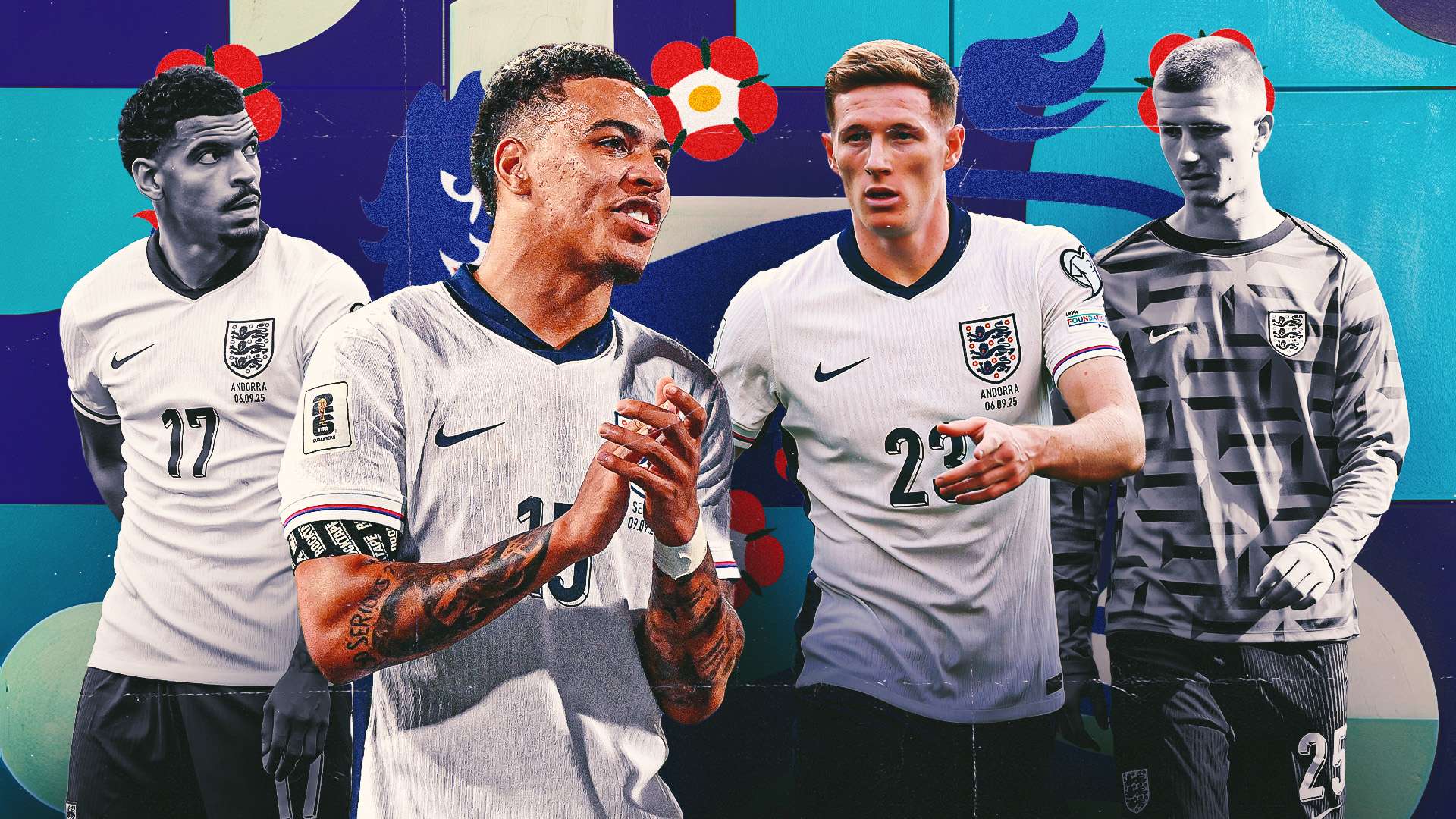 England World Cup squad ladder GFX
