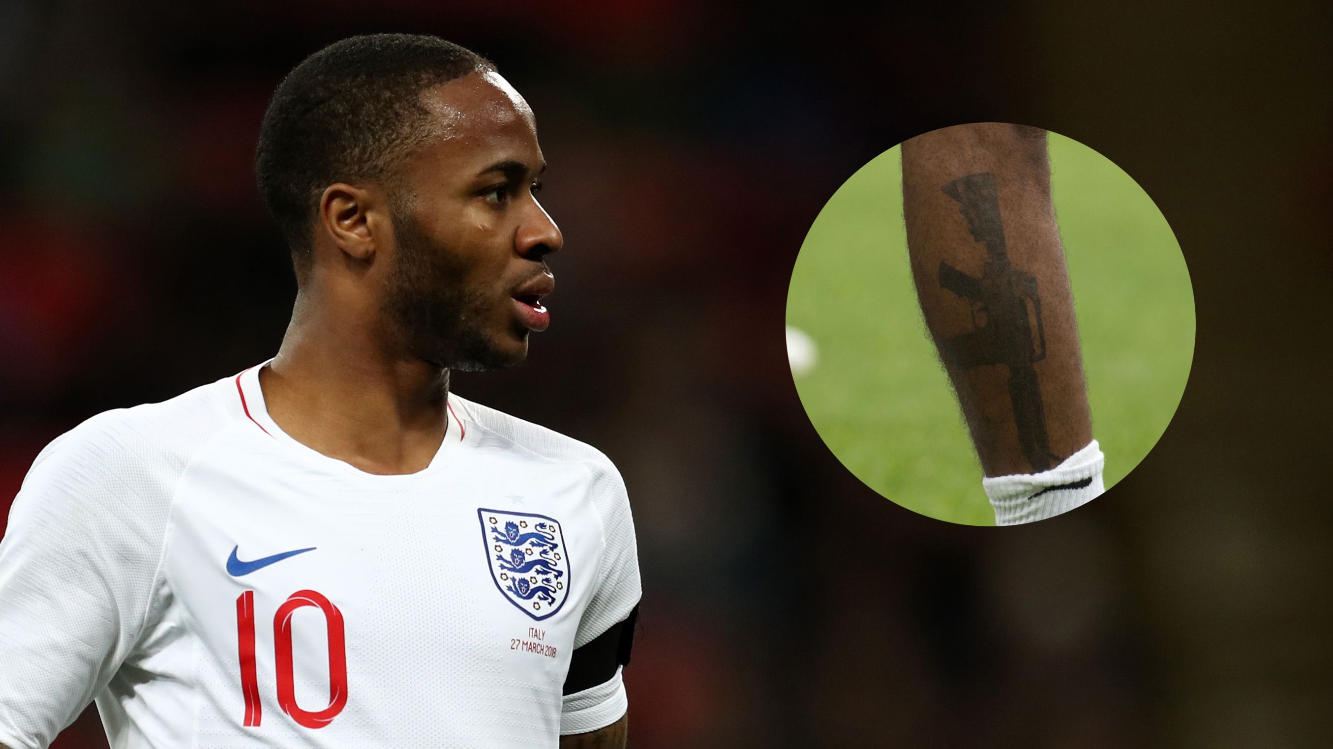 GFX Raheem Sterling tattoo England