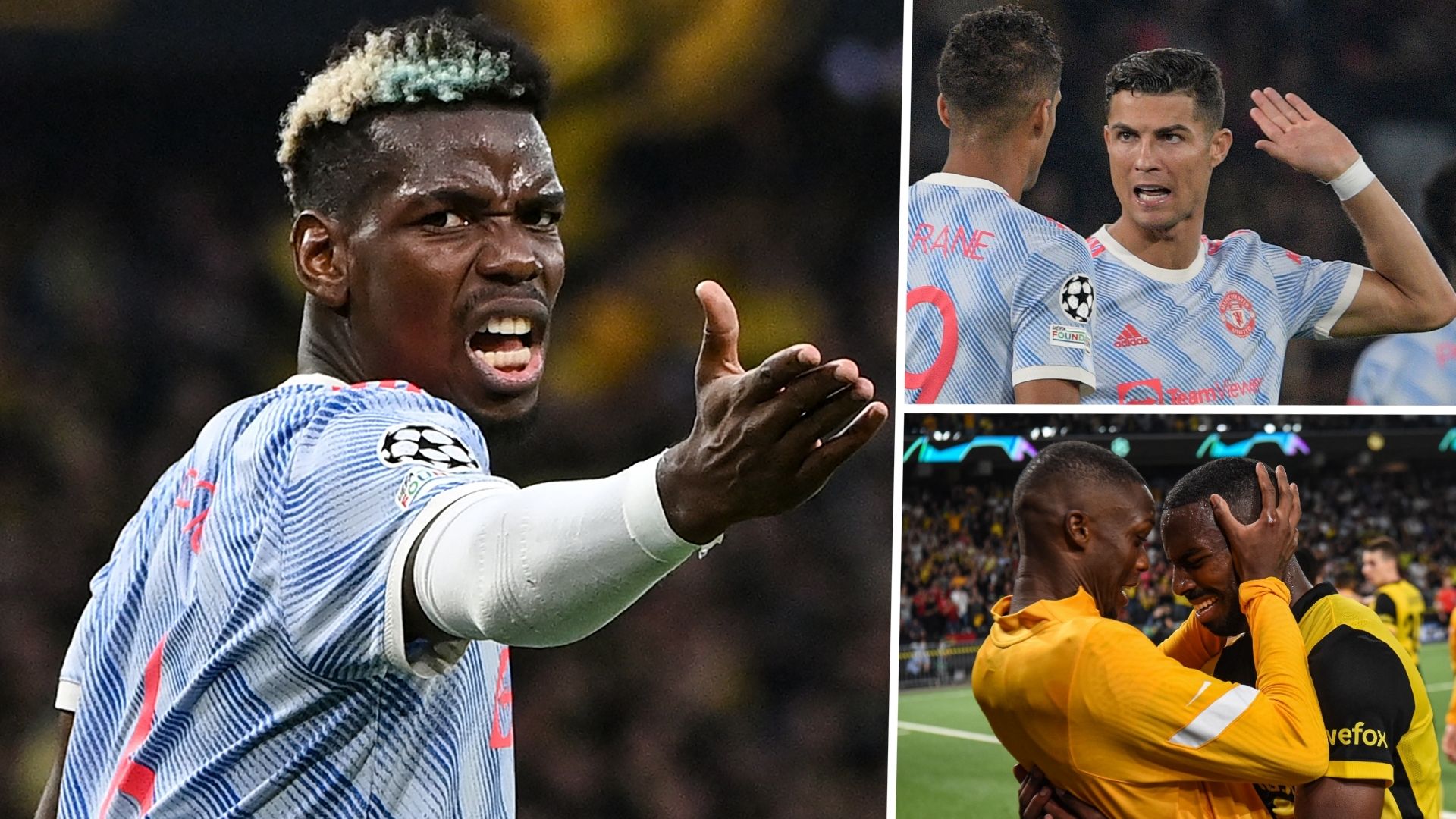 Paul Pogba Cristiano Ronaldo Young Boys Manchester United Champions League GFX