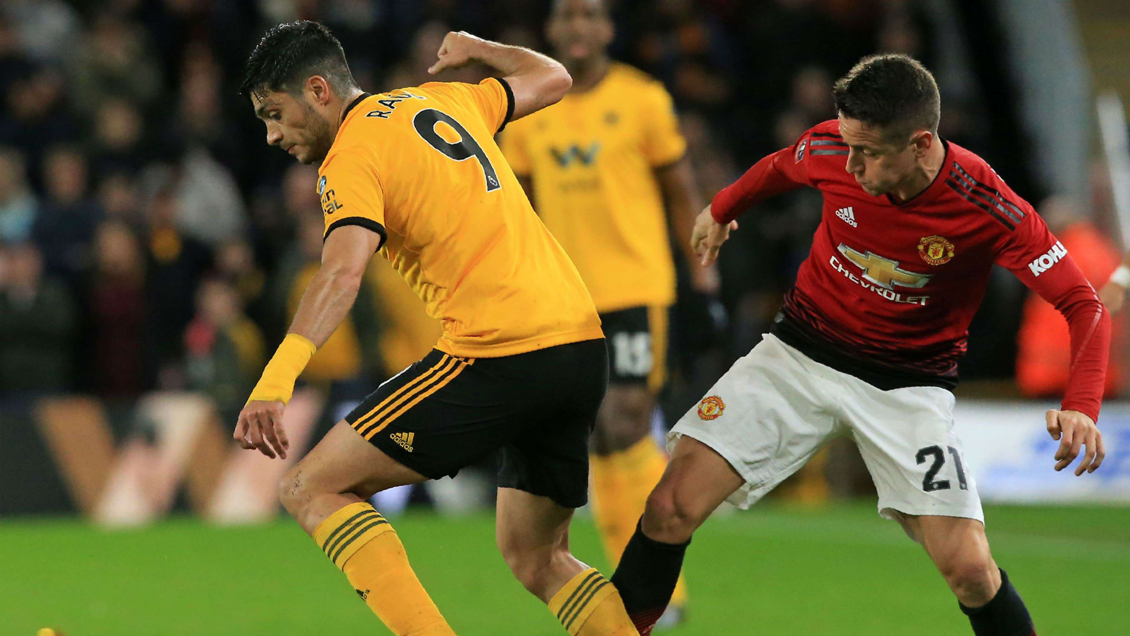 Raul Jimenez Ander Herrera Wolves Manchester United FA Cup 2019