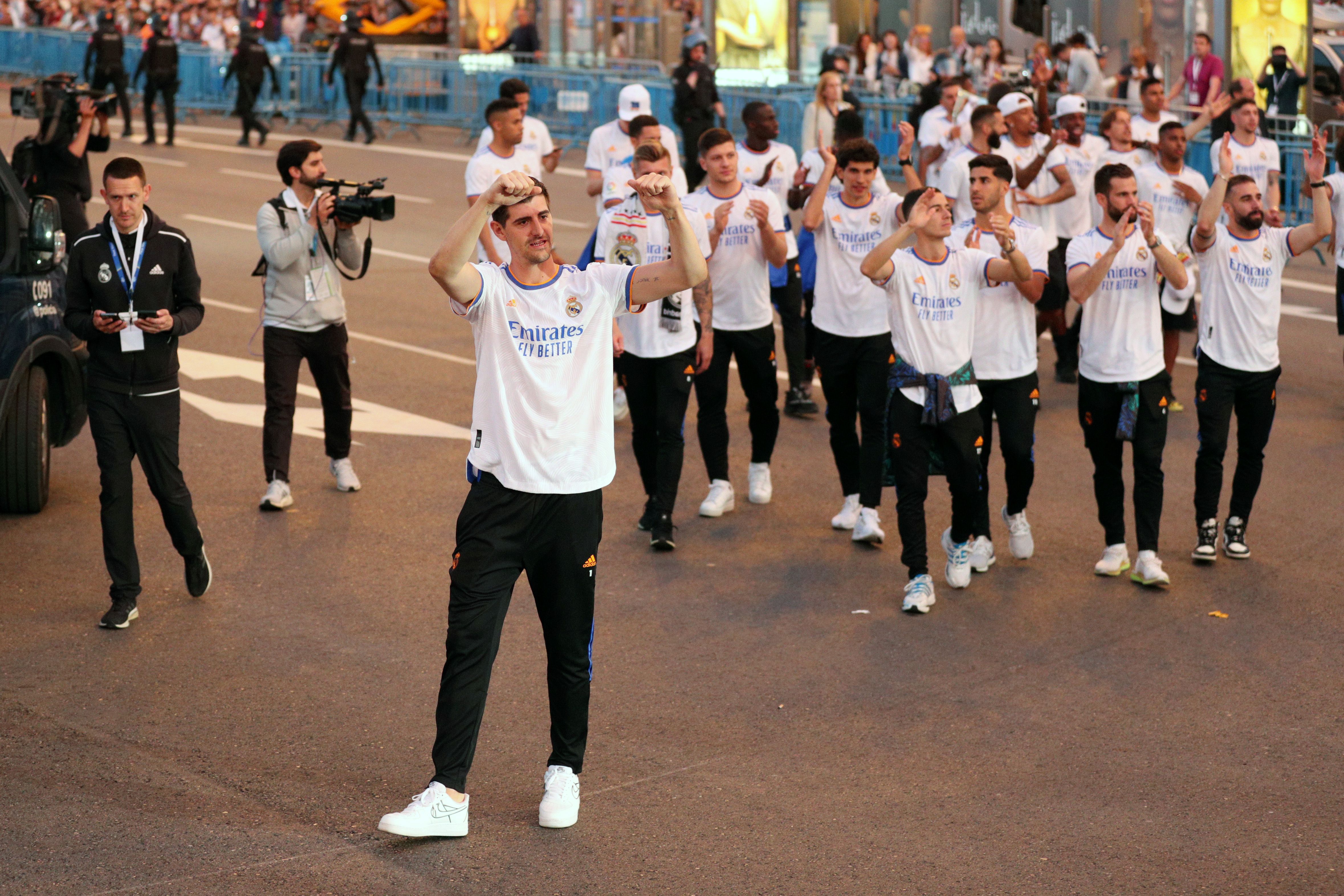 Courtois celebración Real Madrid