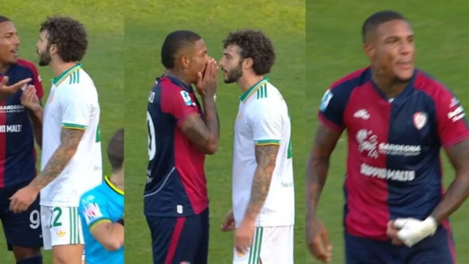 folorunsho hermoso insulti cagliari roma