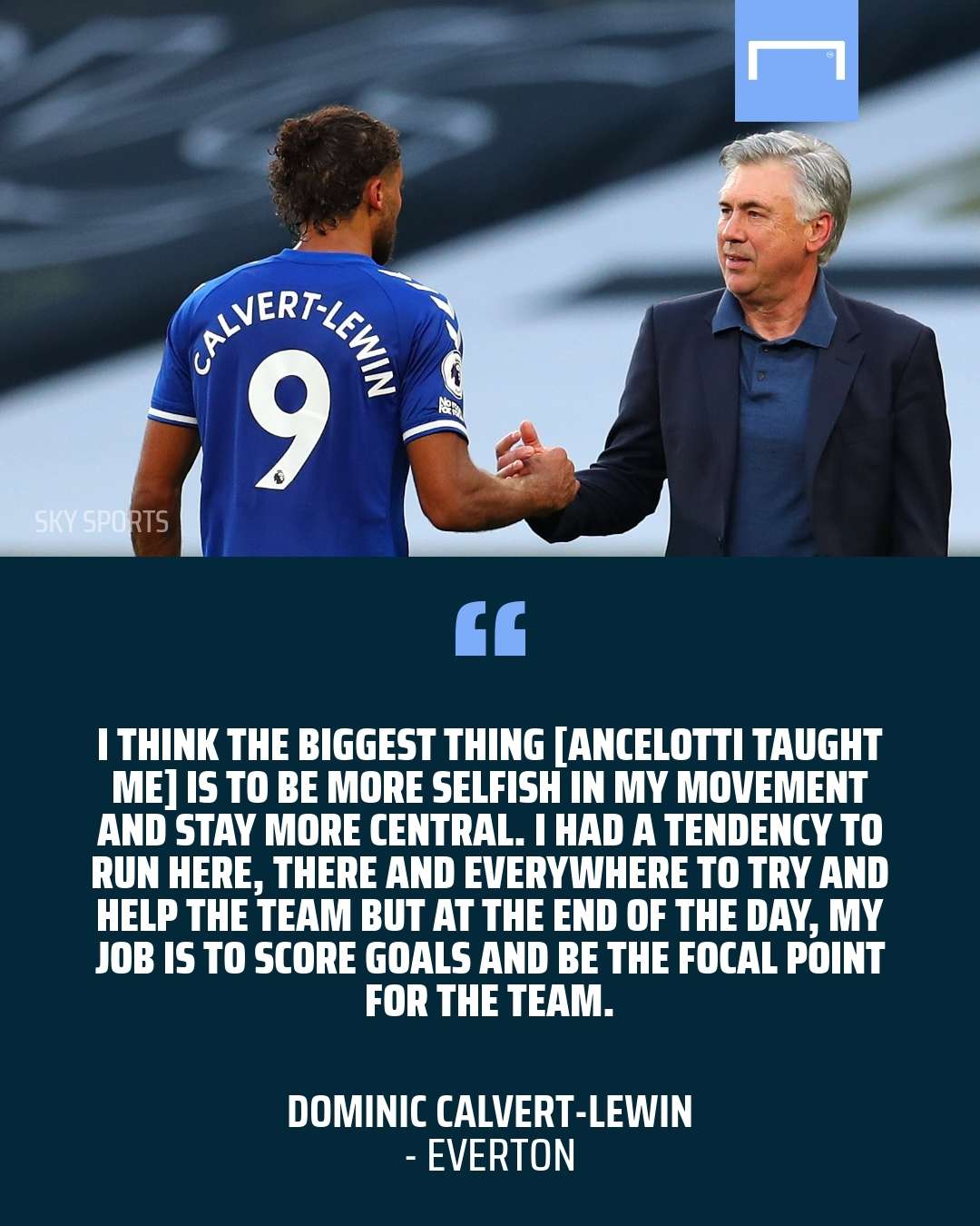 Dominic Calvert-Lewin Carlo Ancelotti Everton GFX