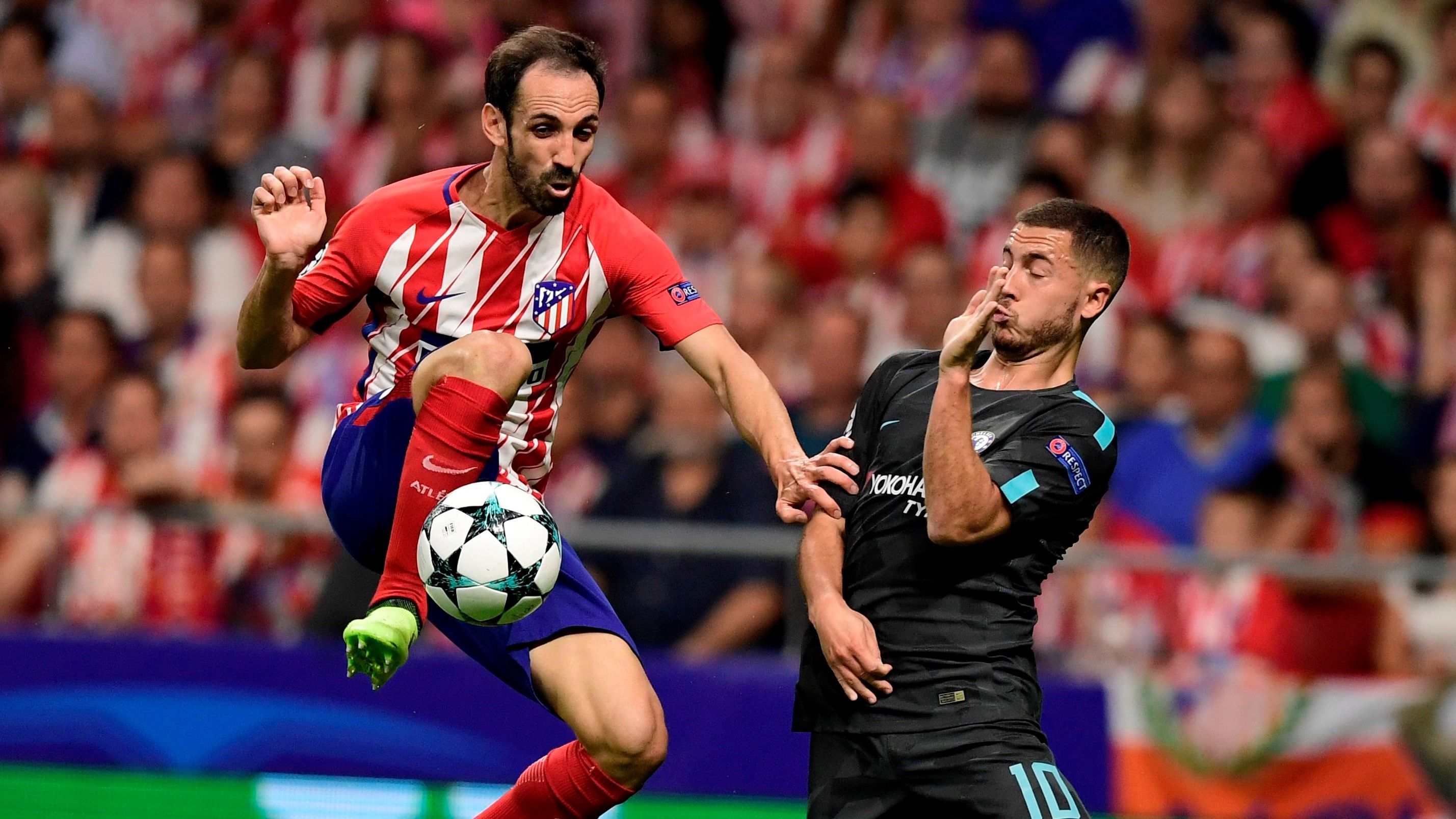 Juanfran Eden Hazard Atletico de Madrid Chelsea UCL 27092017