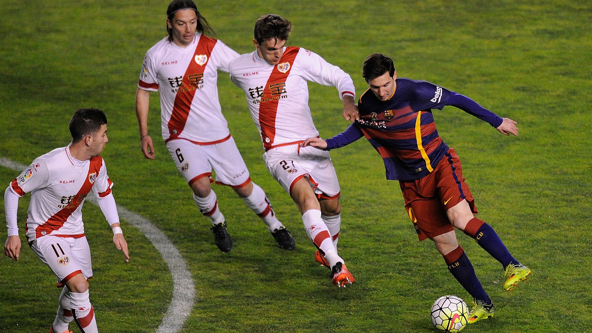 Lionel Messi Ivan Rakitic Rayo Vallecano Barcelona La Liga 030316