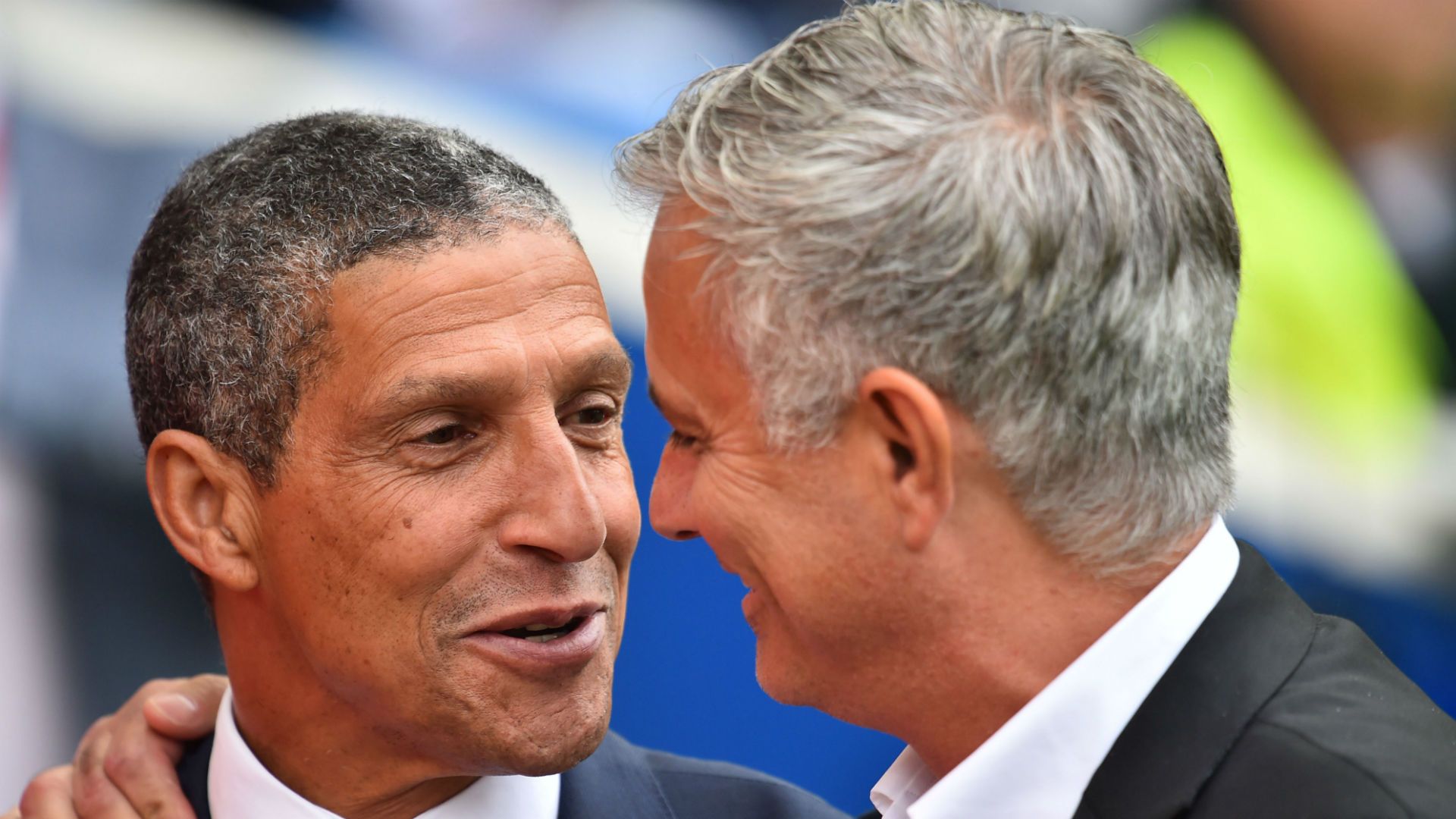 Jose Mourinho and Chris Hughton