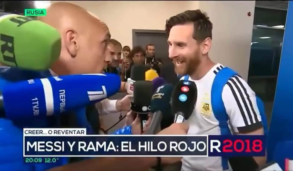 ميسي والصحفي