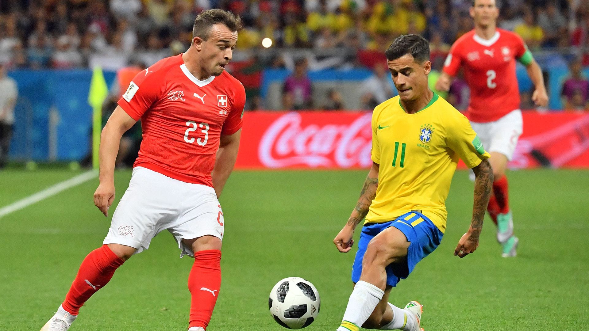 Xheran Shaqiri Coutinho Brazil Switzerland World Cup 17062018