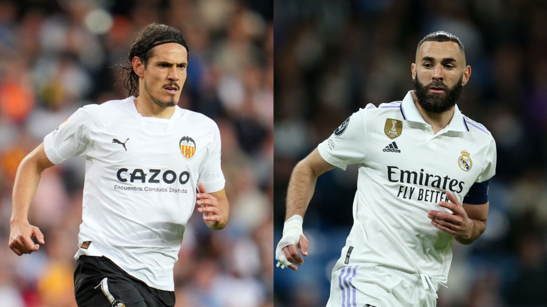 Edinson Cavani Karim Benzema Valencia Real Madrid