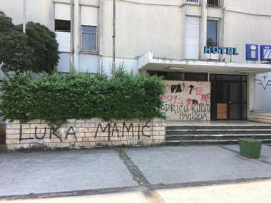 luka modric banner in zadar 2017