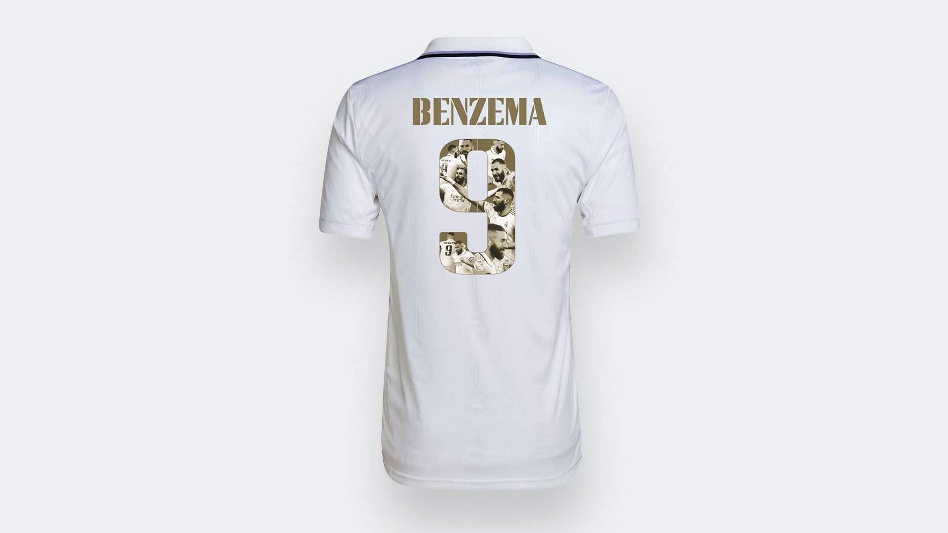 Benzema x adidas Real Madrid gold kit 
