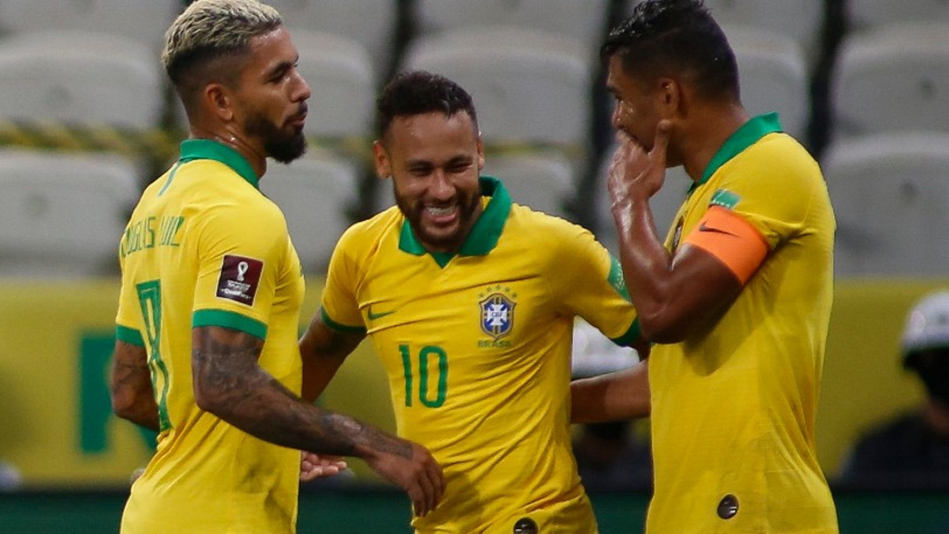 Douglas Luiz Neymar Casemiro Brasil Bolívia Eliminatórias 10 10 2020