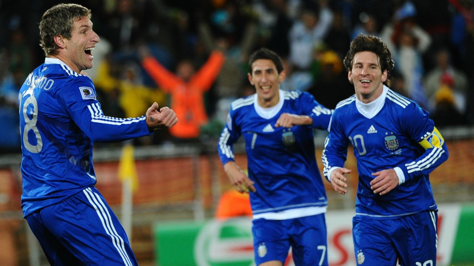 Argentina 2010 Lionel Messi Angel Di Maria Martin Palermo