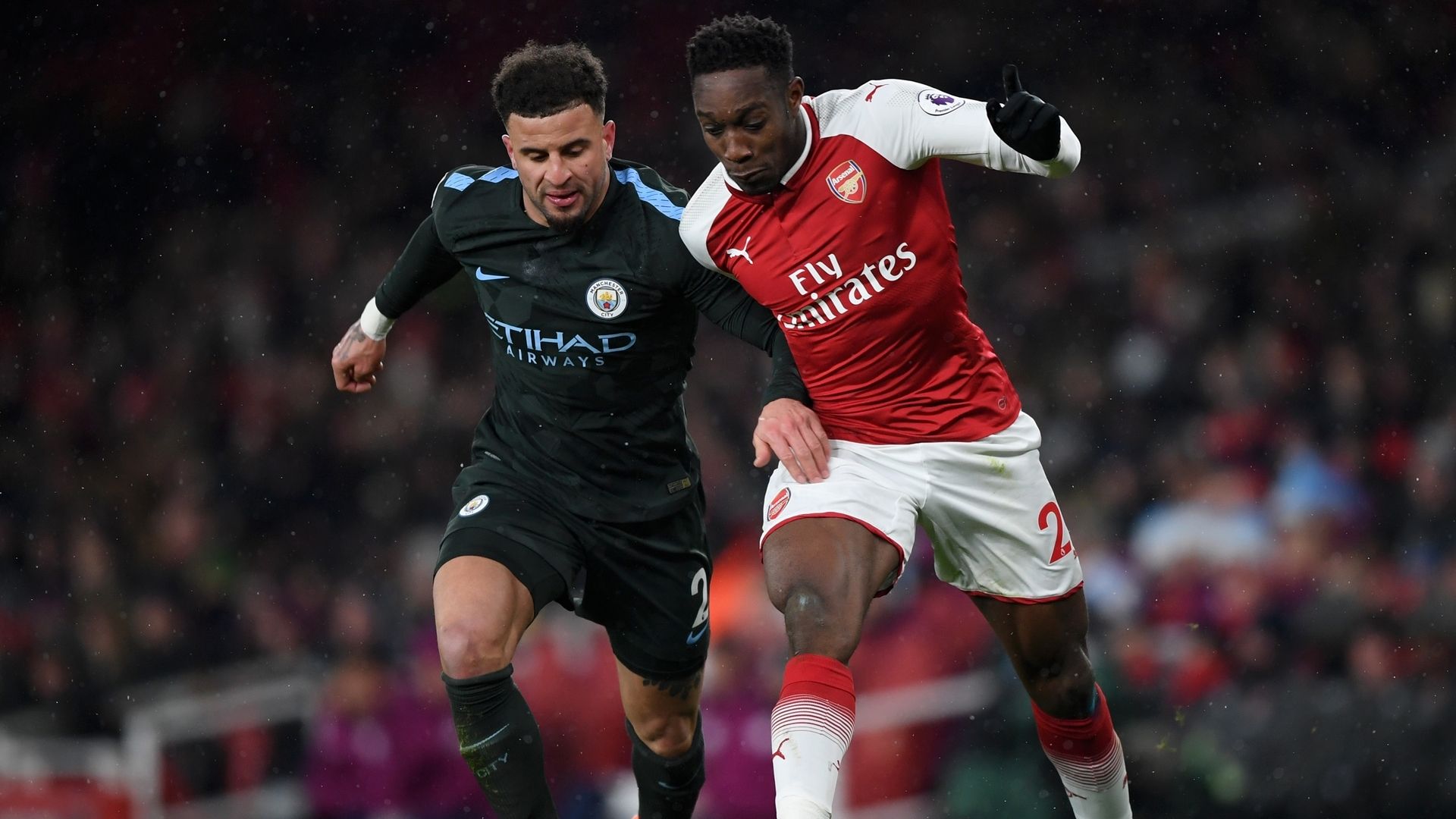 Kyle Walker & Danny Welbeck - Arsenal v Manchester City