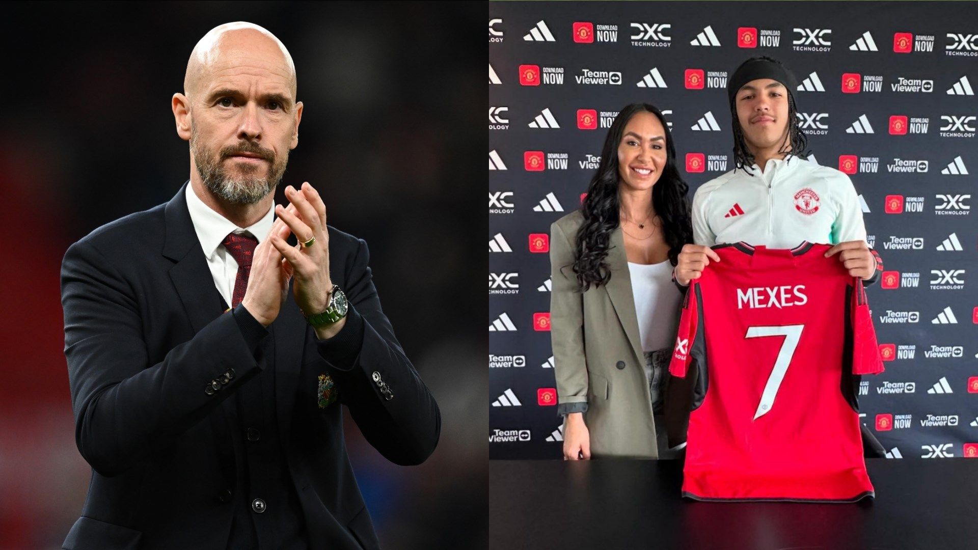 Erin ten Hag and Silva Mexes Man Utd